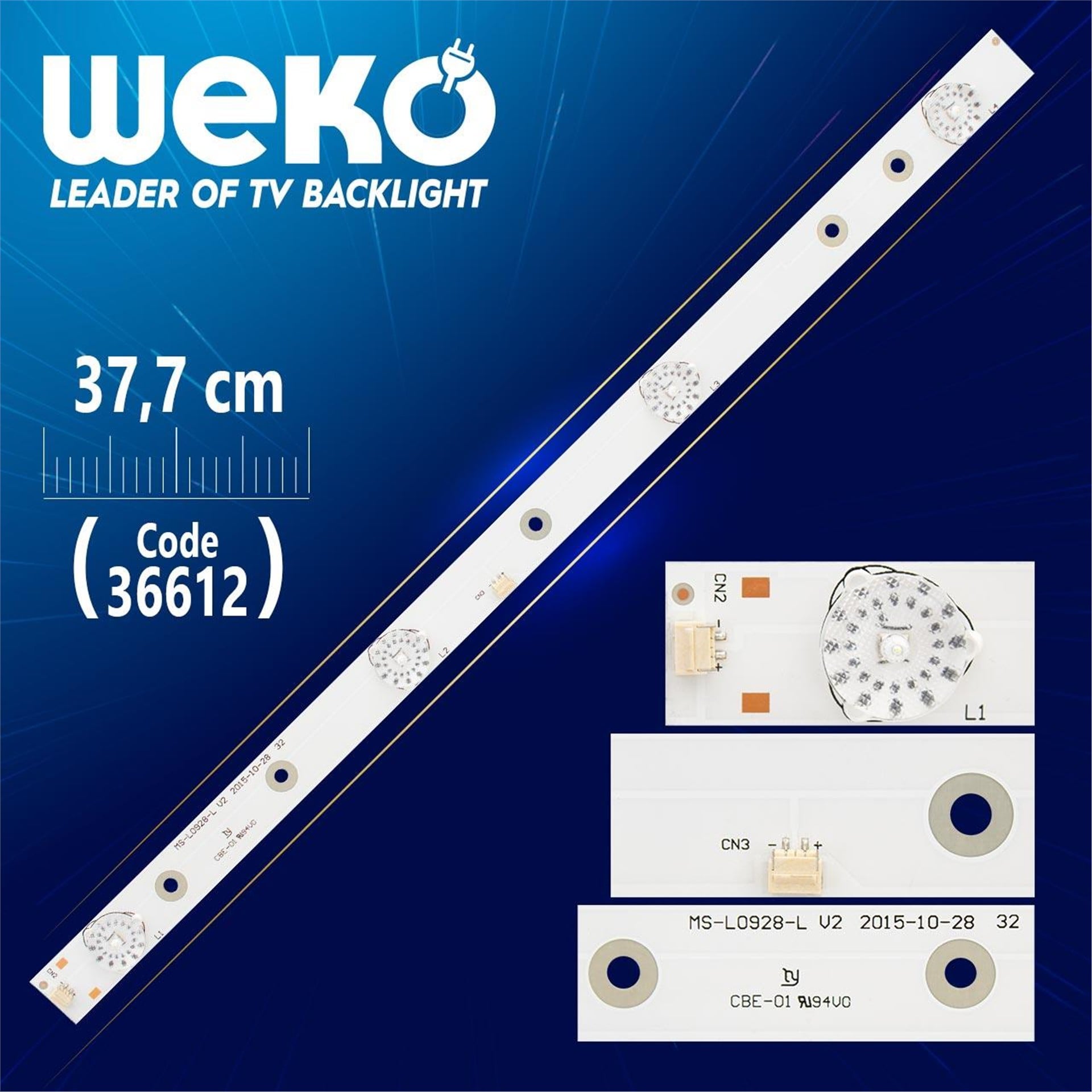 Weko MS-L0928-L V2 4 LEDLİ 37.7 CM - Tv Led Bar - Tv Led Bar