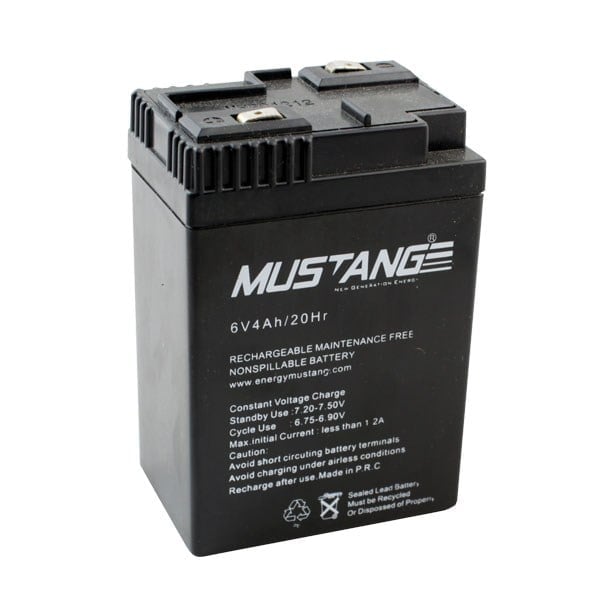 MUSTANG 6 VOLT - 4 AMPER GEÇMELİ IŞILDAK AKÜSÜ