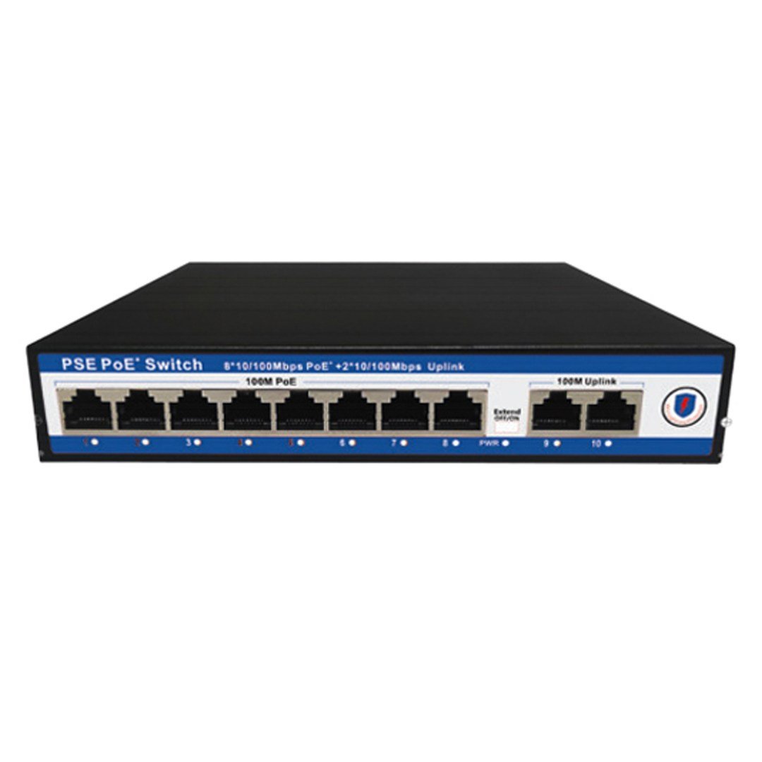 NOVACOM NVC-PSE0820 100/1000MBPS 8 PORT POE + 2 PORT UPLİNK SWITCH
