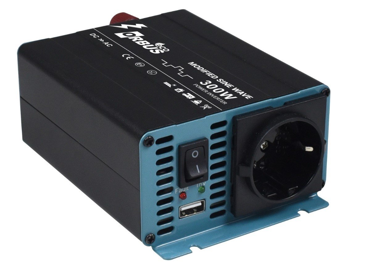 ORBUS MSE300W 12 VOLT -300 WATT 220V AC50HZ 600 WATT SURGE ECO MODİFİED SİNUS İNVERTER