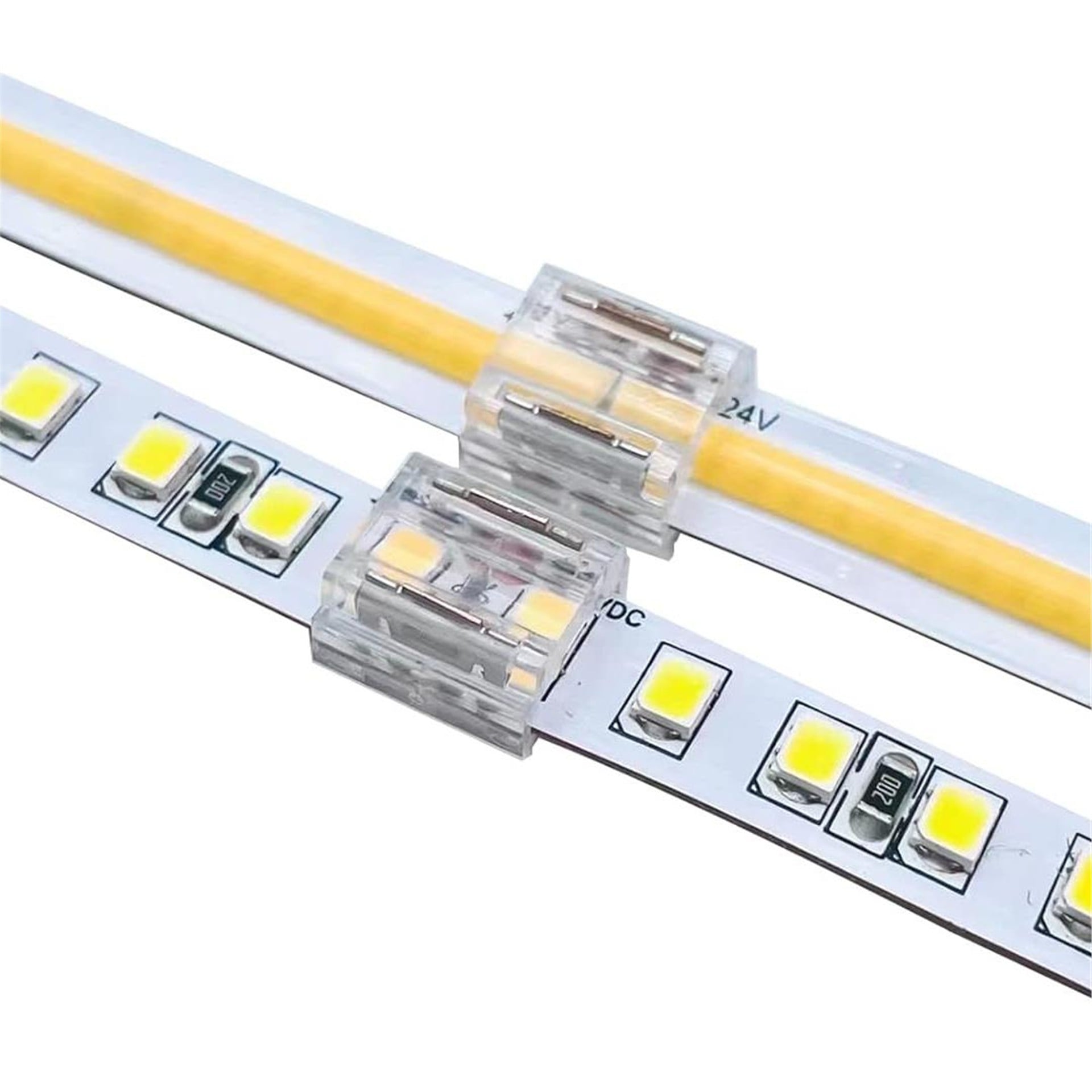 Powermaster PowerMaster 10mm Çift Uçlu Konnektör - Cob Led Şerit Ara Konnektörleri 2Pin Bağlantı - Fiş - Jack - Şase - Buton - Konnektör