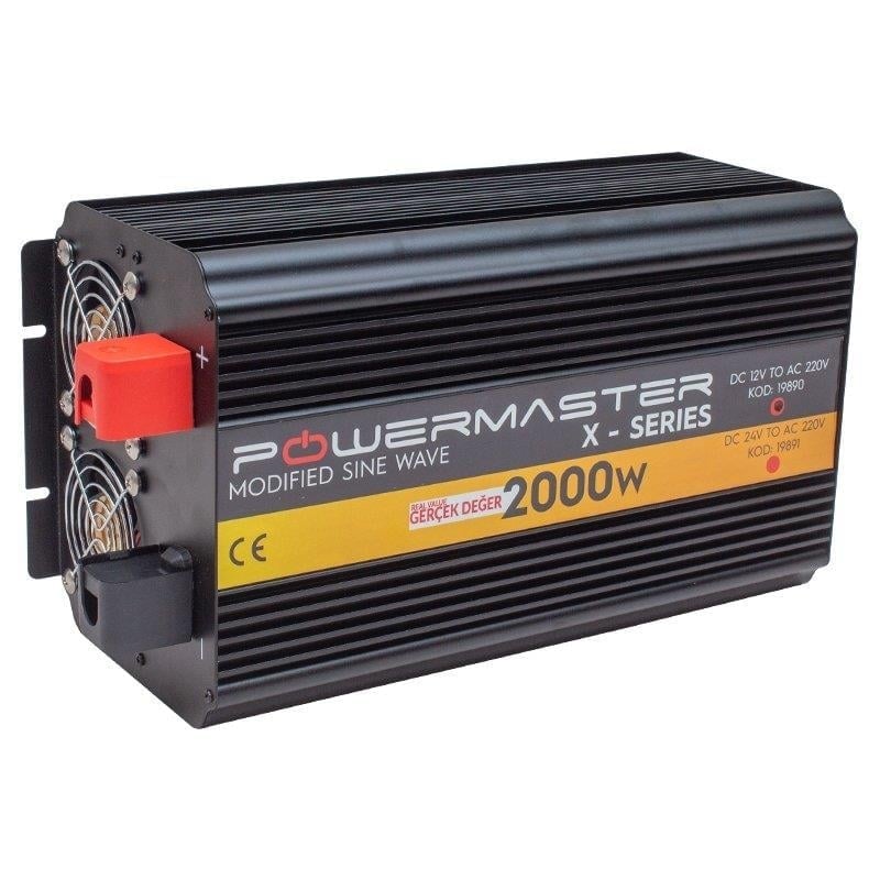 Powermaster 12-220V 12 Volt 2000 Watt Modified Sinus İnverter PWR2000-12