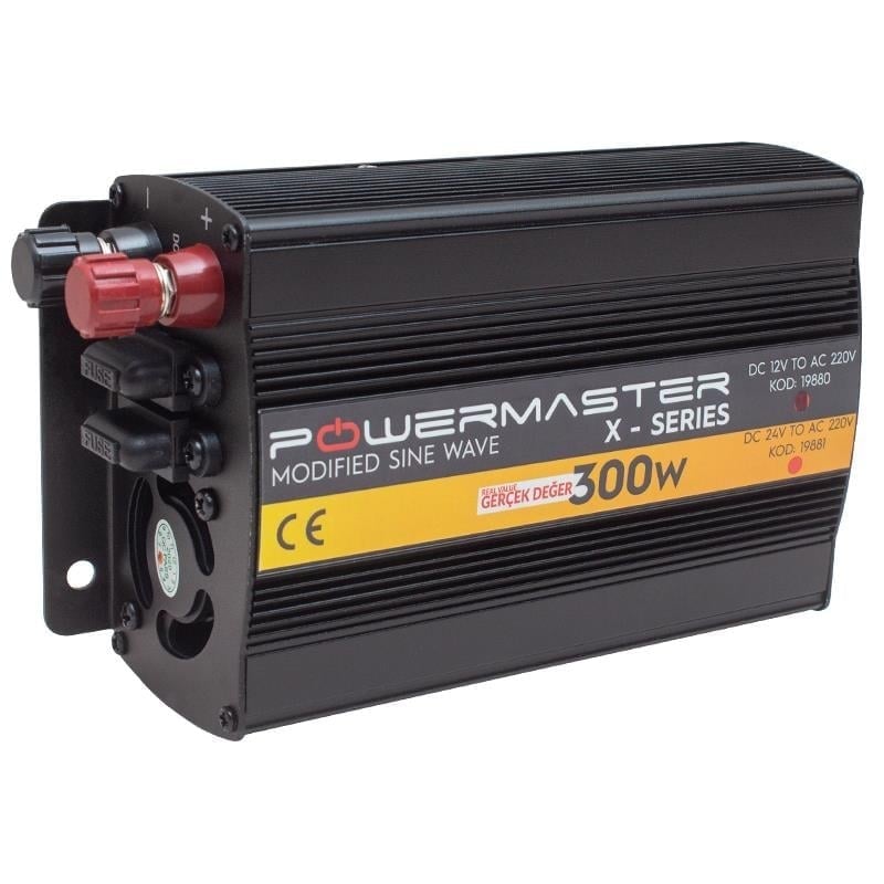 Powermaster 12-220V 12 Volt 300 Watt Modified Sinus İnverter PWR300-12