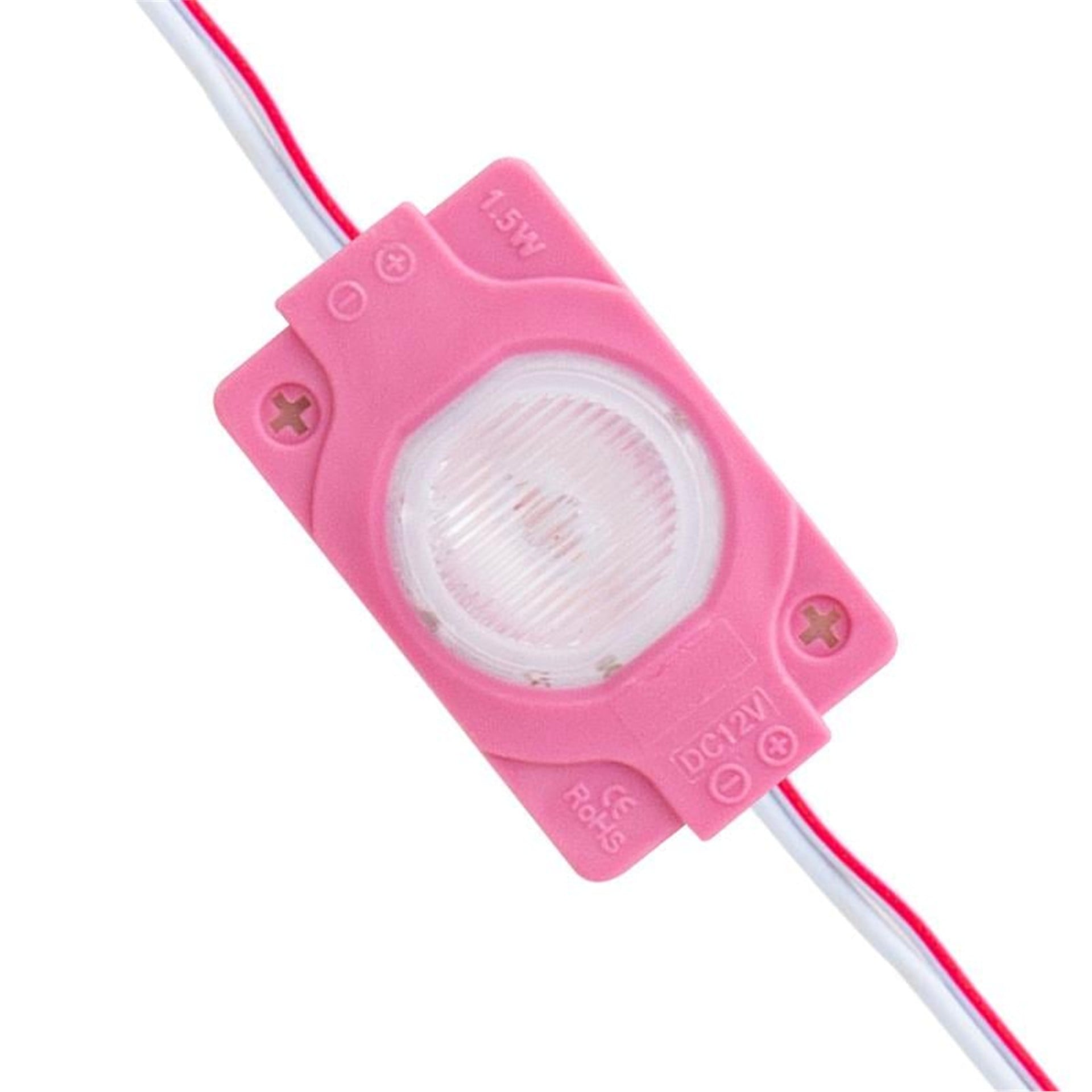 Powermaster Powermaster 12 Volt 1.5 Watt 40*30 Pembe 3030 Modül Led - Modül Led