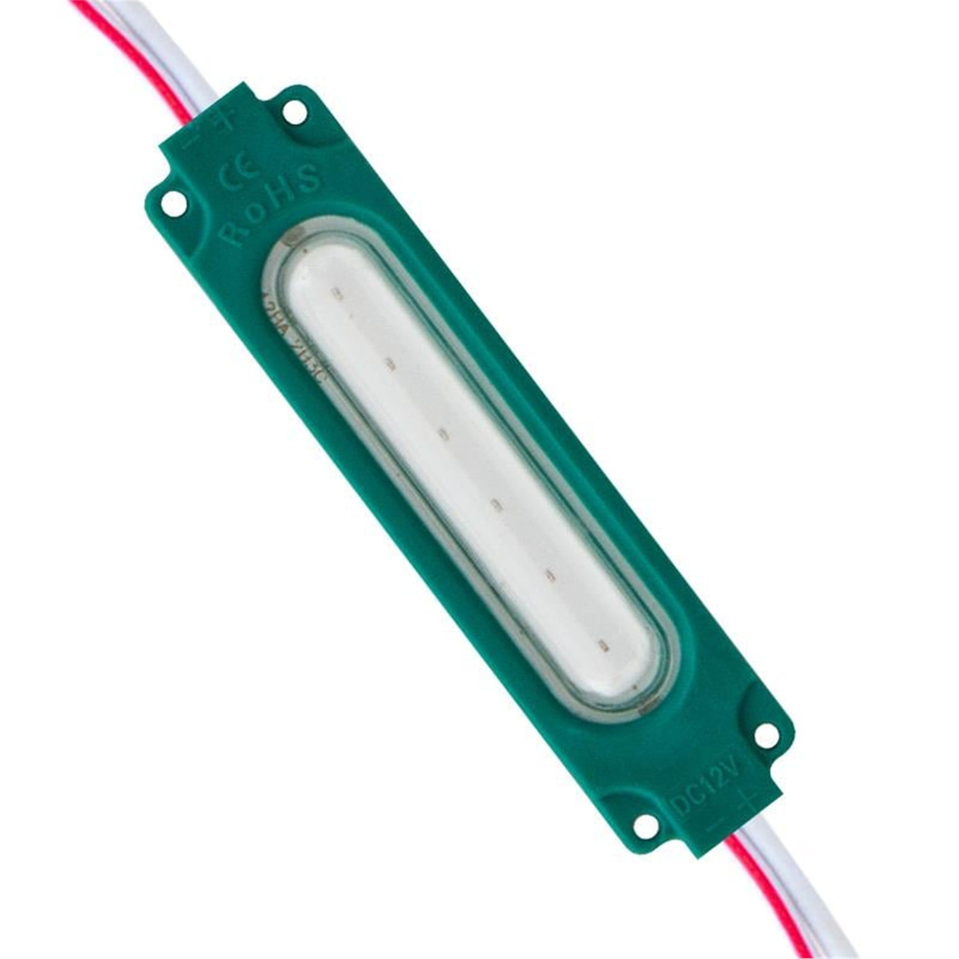 Powermaster Powermaster 12 Volt 2 Watt Yeşil Modül Led (68x16 Mm) - Modül Led
