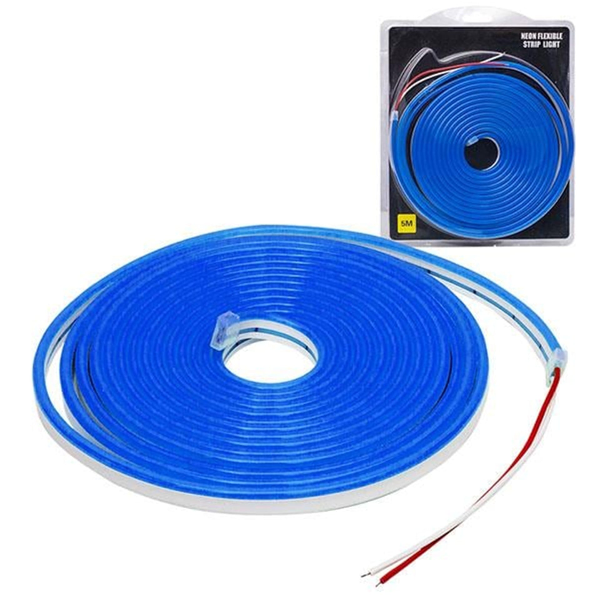 Powermaster Powermaster 12 Volt 5 Metre Silikonlu Mavi Neon Led Şerit - Neon Şerit Led