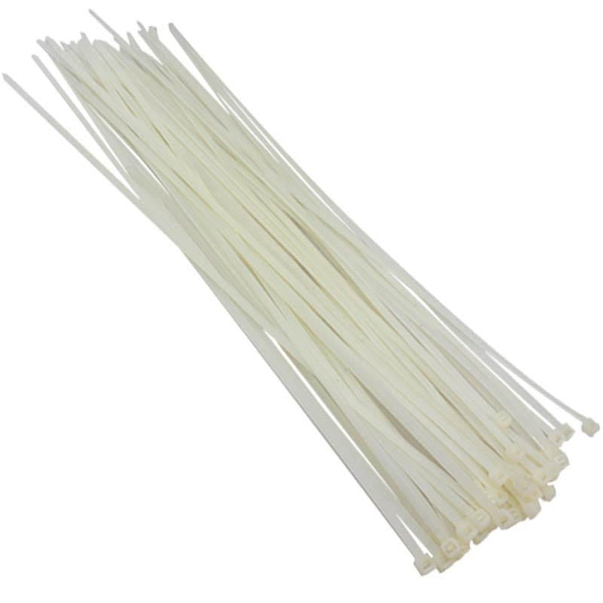 Powermaster Powermaster 20 Cm 3.6 Mm Kablo Bağı Beyaz (100'lü Paket) - Kablo Ekipmanları