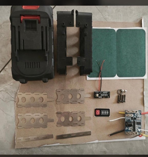 POWERMASTER 20 PİLLİ BOŞ KASA BMS GÖSTERGELİ MATKAP BATARYA KUTU SETİ ( PİL DAHİL DEĞİL)