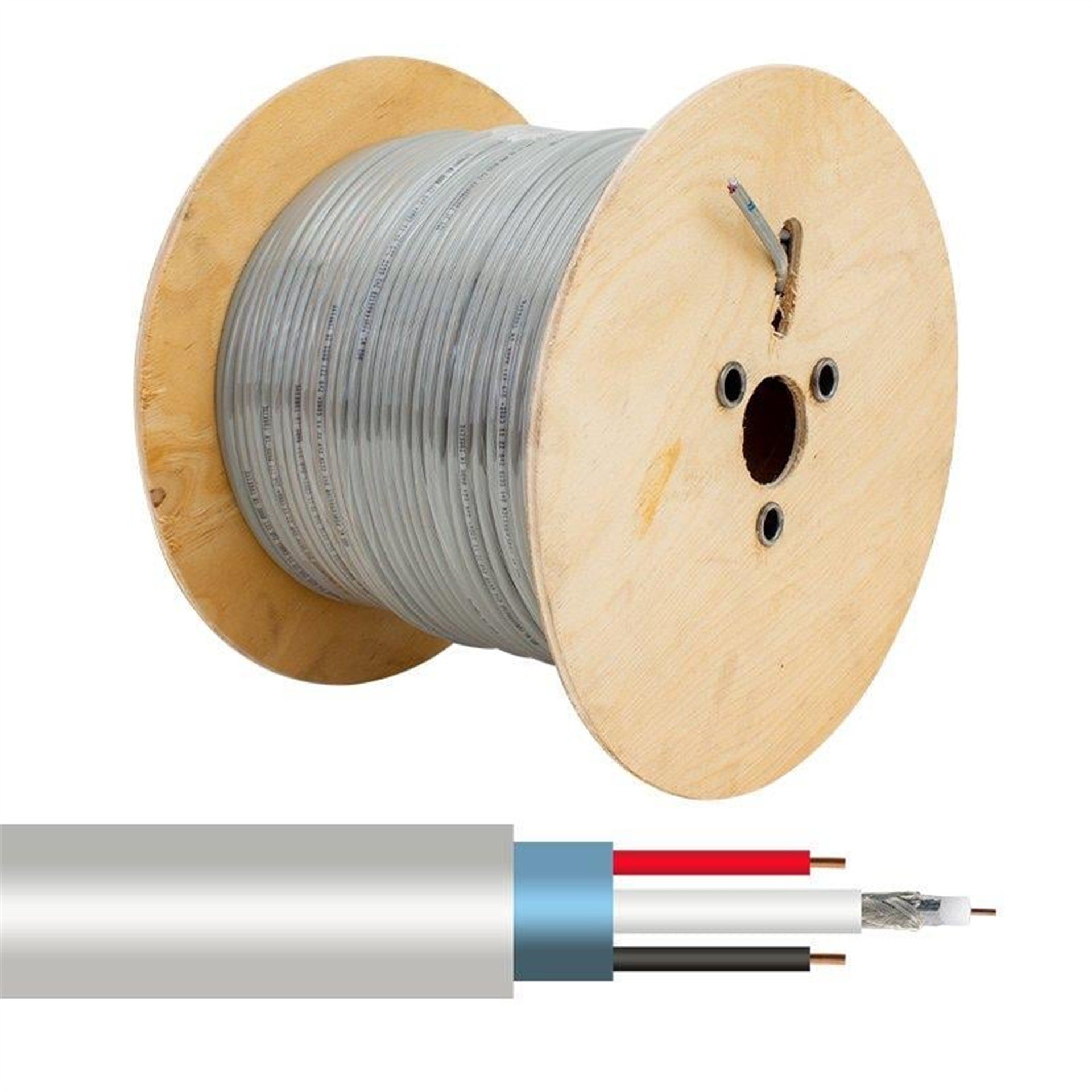 Powermaster Powermaster 2+1x0.22 Mm CCTV Kamera Kablosu 250 Metre - Cctv Kablolar