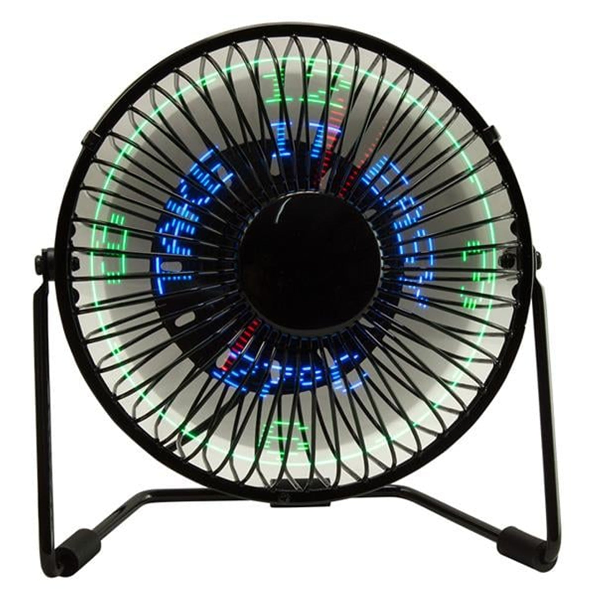 Powermaster Powermaster 6'' Led'li Tarih-Derece-Sabit Mesaj Masaüstü Usb Fan - Vantilatörler