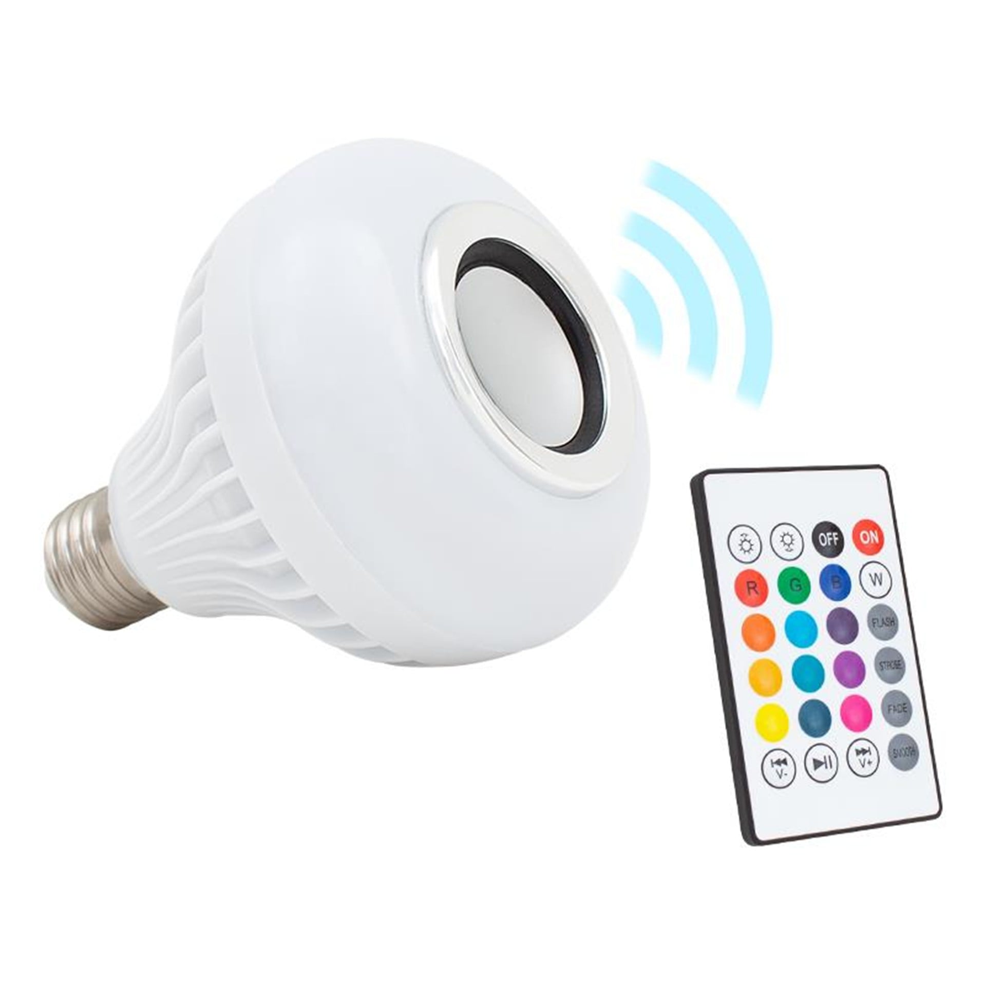 Powermaster Powermaster Bluetooth Müzik Çalar + Kumandalı Rgb Led Ampul OM-30 - Led Ampul Aydınlatma