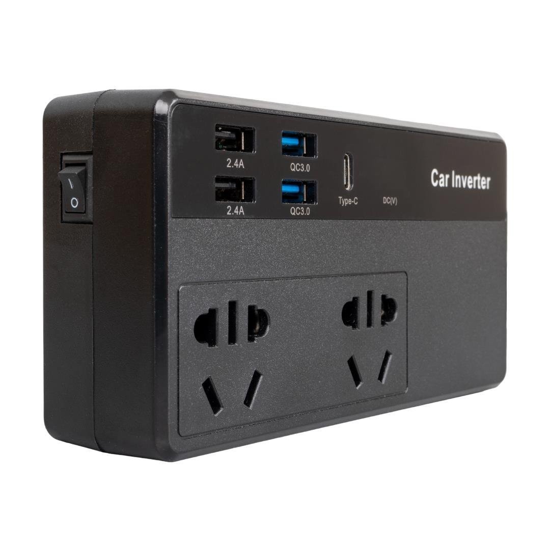 Powermaster CZ02/12V-24V 12-24 Volt 200 Watt 4 Usb + Type-C Girişli Araç Power İnverter