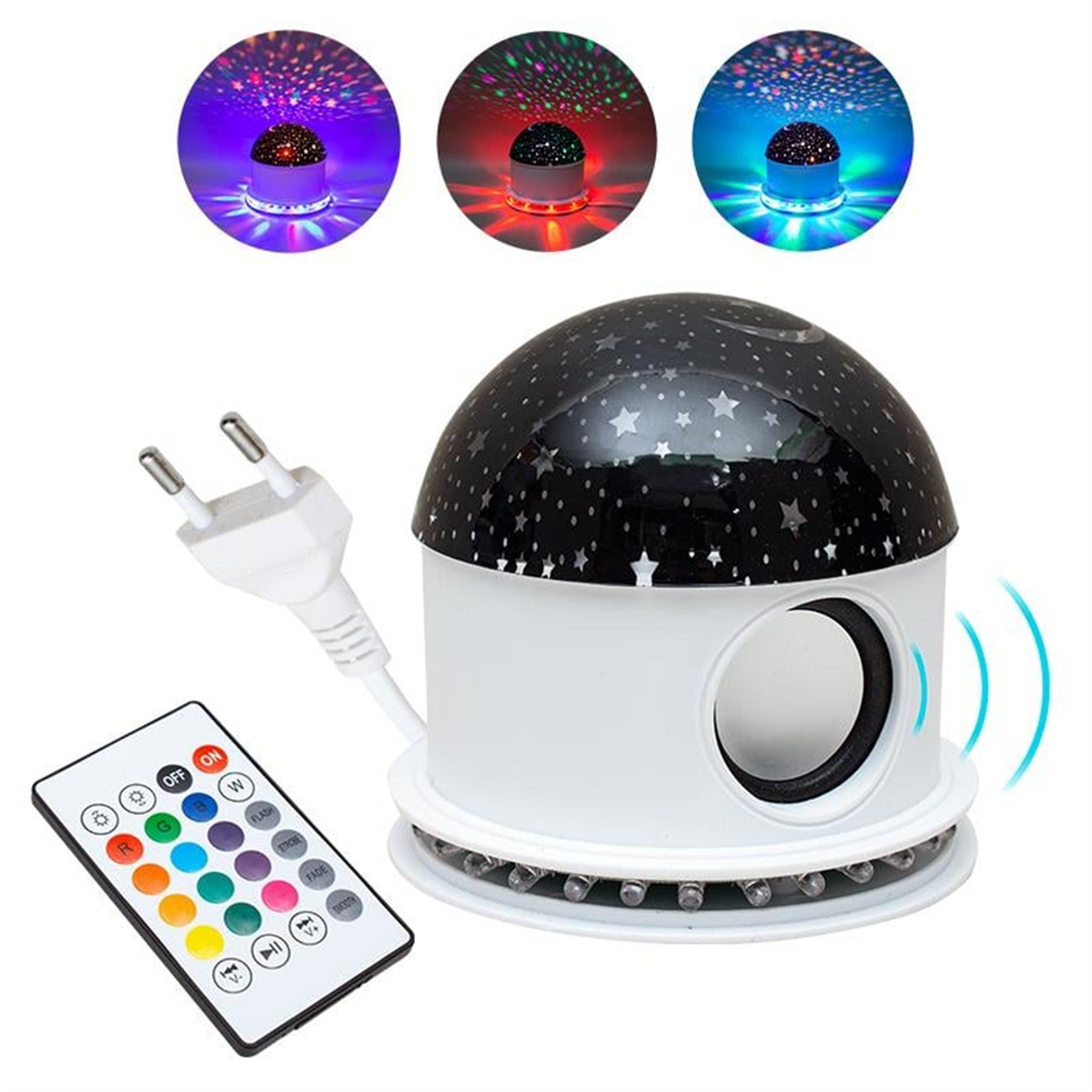 Powermaster PowerMaster HX-602 Bluetooth Destekli Animasyonlu Gece Lambası Hoparlör - Speaker (6 Watt) - Gece Lambaları