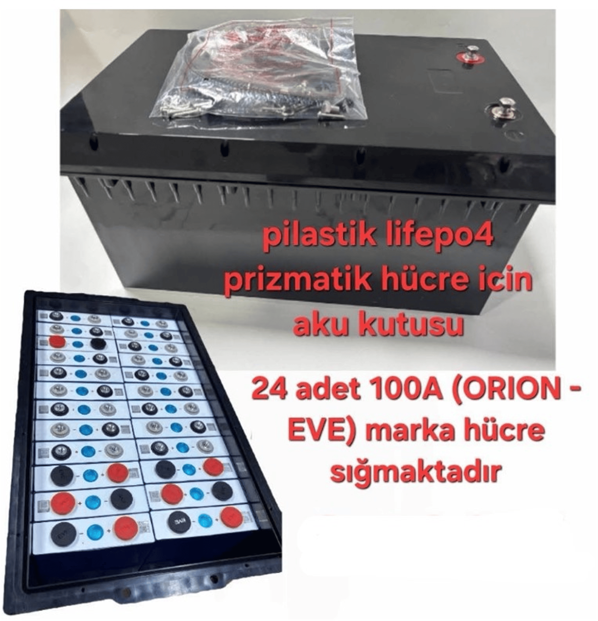 Reyonex POWERMASTER LİFEPO4 PRİZMATİK HÜCRE BATARYA PLASTİK KUTUSU - Panel Tamir Malzemeleri
