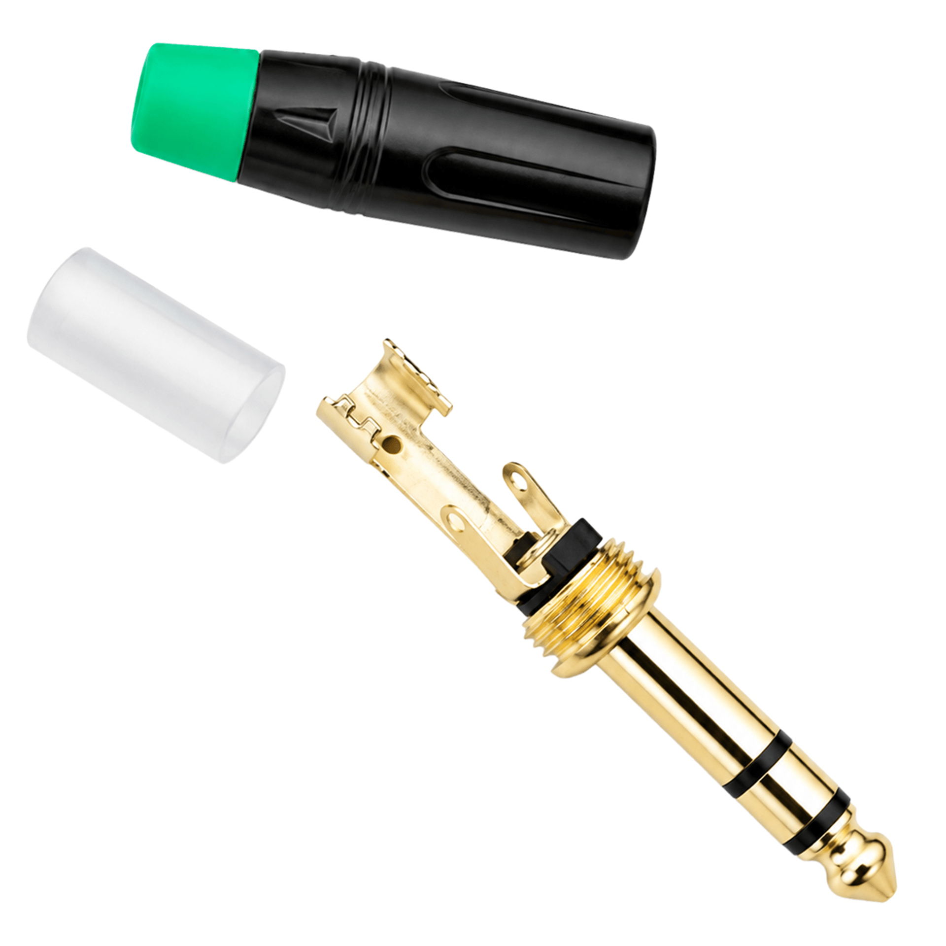 Powermaster Powermaster LP3X-BG 6.3mm Stereo Metal Erkek Jack Kontaklı Ses Konnektörü - Fiş - Jack - Şase - Buton - Konnektör