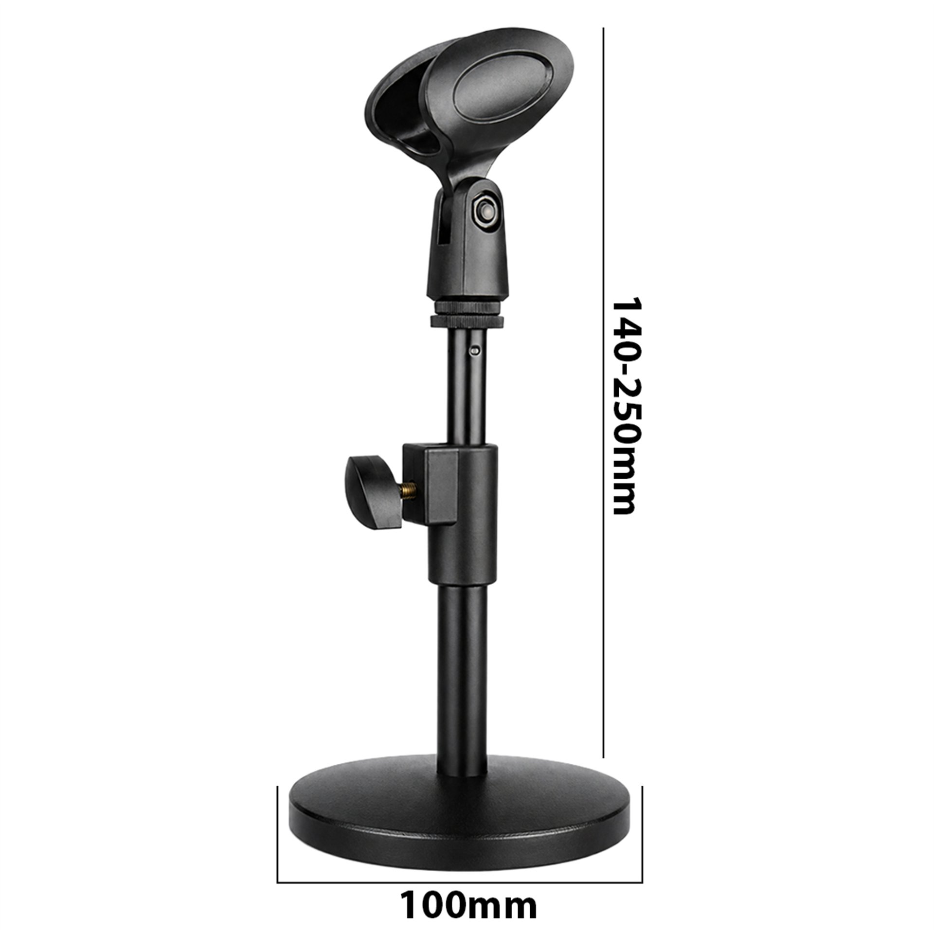 Powermaster Powermaster MS-25 Masa Üstü Mikrofon Tutucu Sehpası 14-25CM Ayarlanabilir Ağır Tabanlı Stand - Cami Mikrofon Sehpası