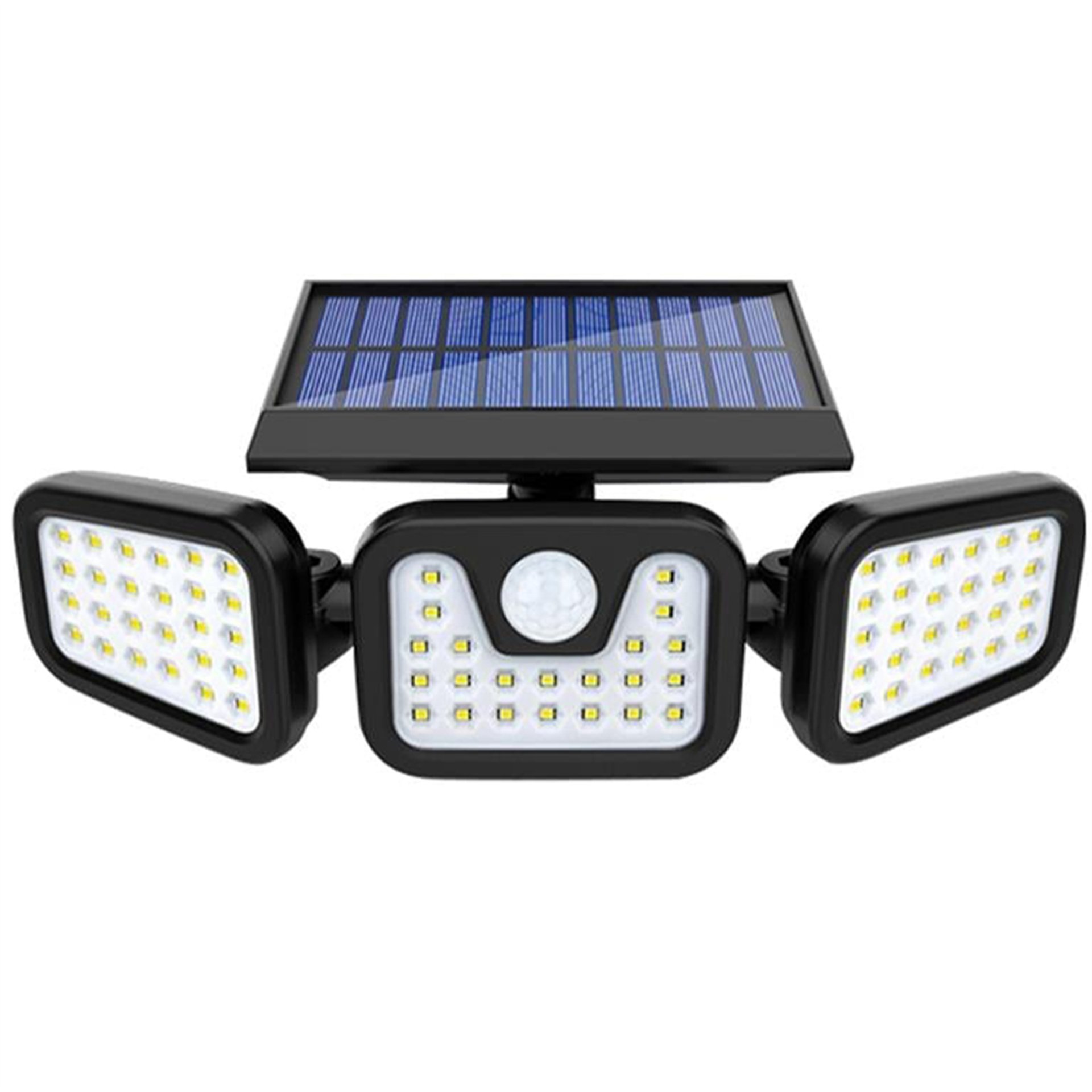 Powermaster Powermaster MX-W771A Sensörlü 3 Modlu 74 Ledli Solar Aydınlatmalı Duvar Lambası - Ledli Lambalar