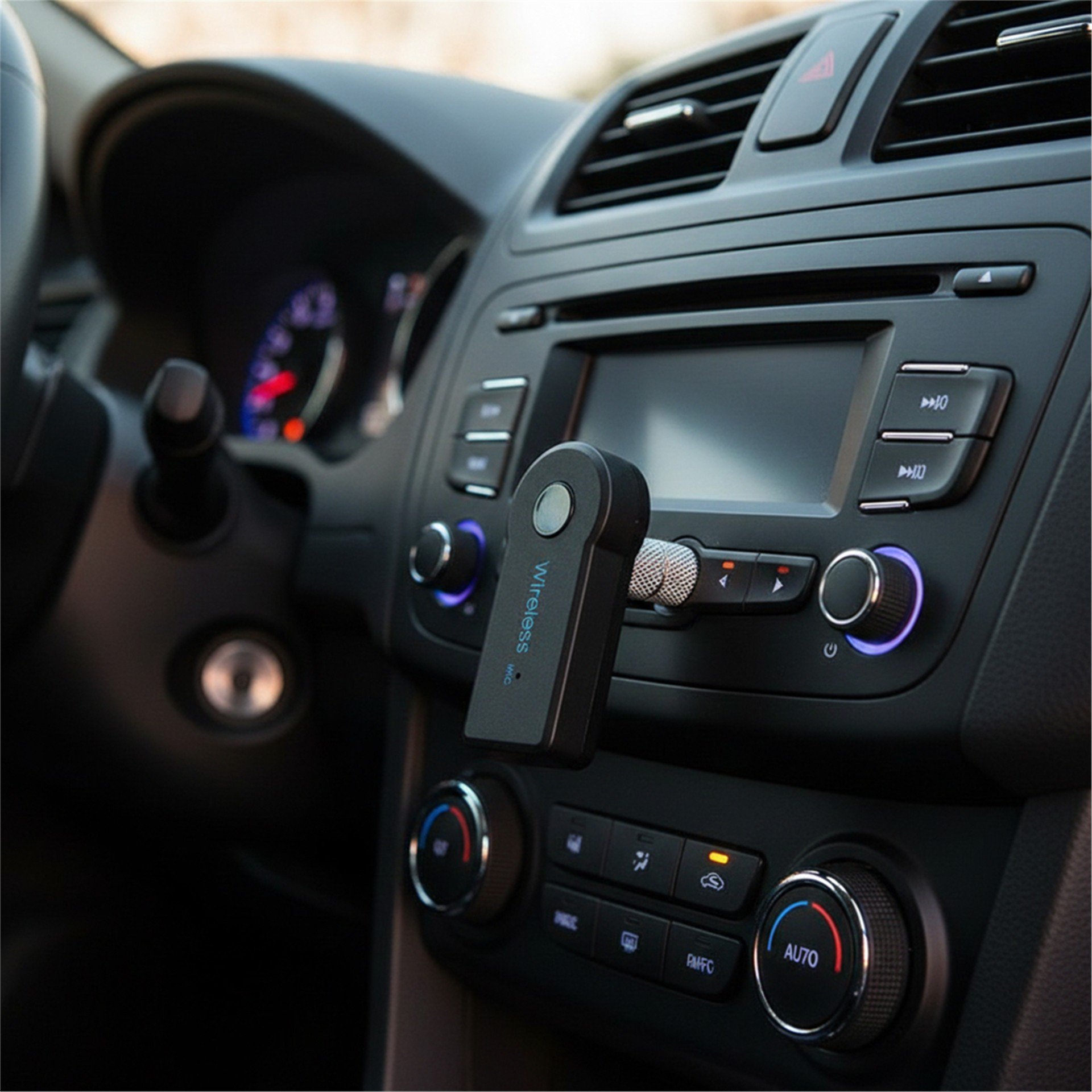 Powermaster PowerMaster PM-12767 Mikrofonlu Bluetooth Ses Alıcı Araç ve Hoparlör İçin Aux Girişli Kablosuz Dönüştürücü Kiti - Oto Aksesuarları