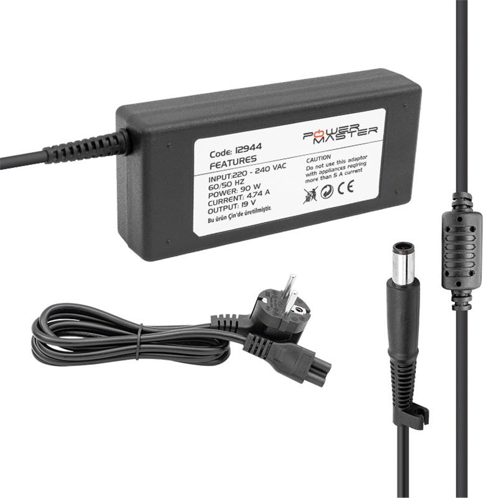 Powermaster Powermaster PM-12944 19 Volt - 4.74 Amper 7.4*5.0 Mm Uçlu Adaptör (Hp Notebook) - Adaptörler