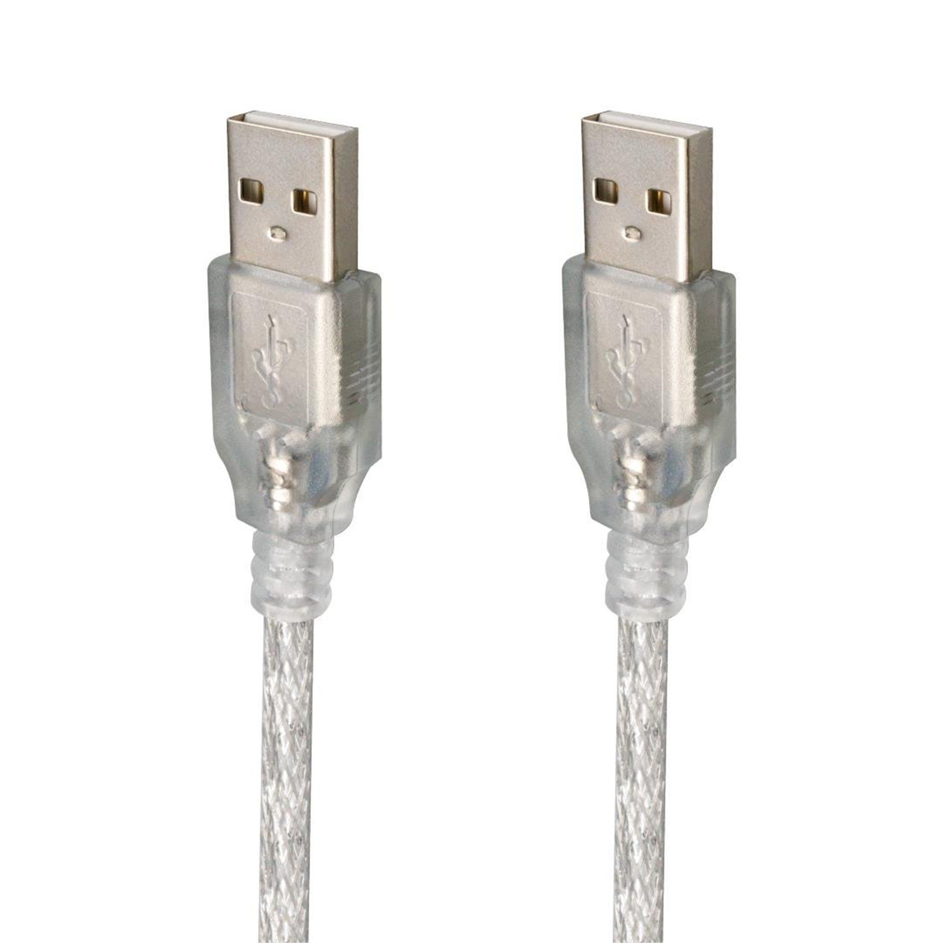 Powermaster Powermaster PM-17410 Şeffaf 5 Metre Usb Erkek-Erkek Kablo - Diğer Kablo Çeşitleri