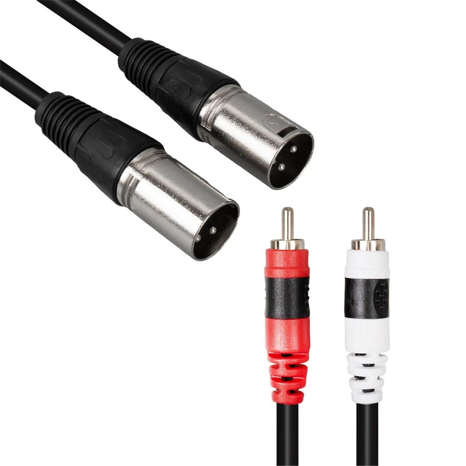 Powermaster PowerMaster PM-17973 2 XLR Erkek - 2 RCA Erkek 3 Metre Kablo Ses Sistemi Kablosu - RCA-Ses Kabloları