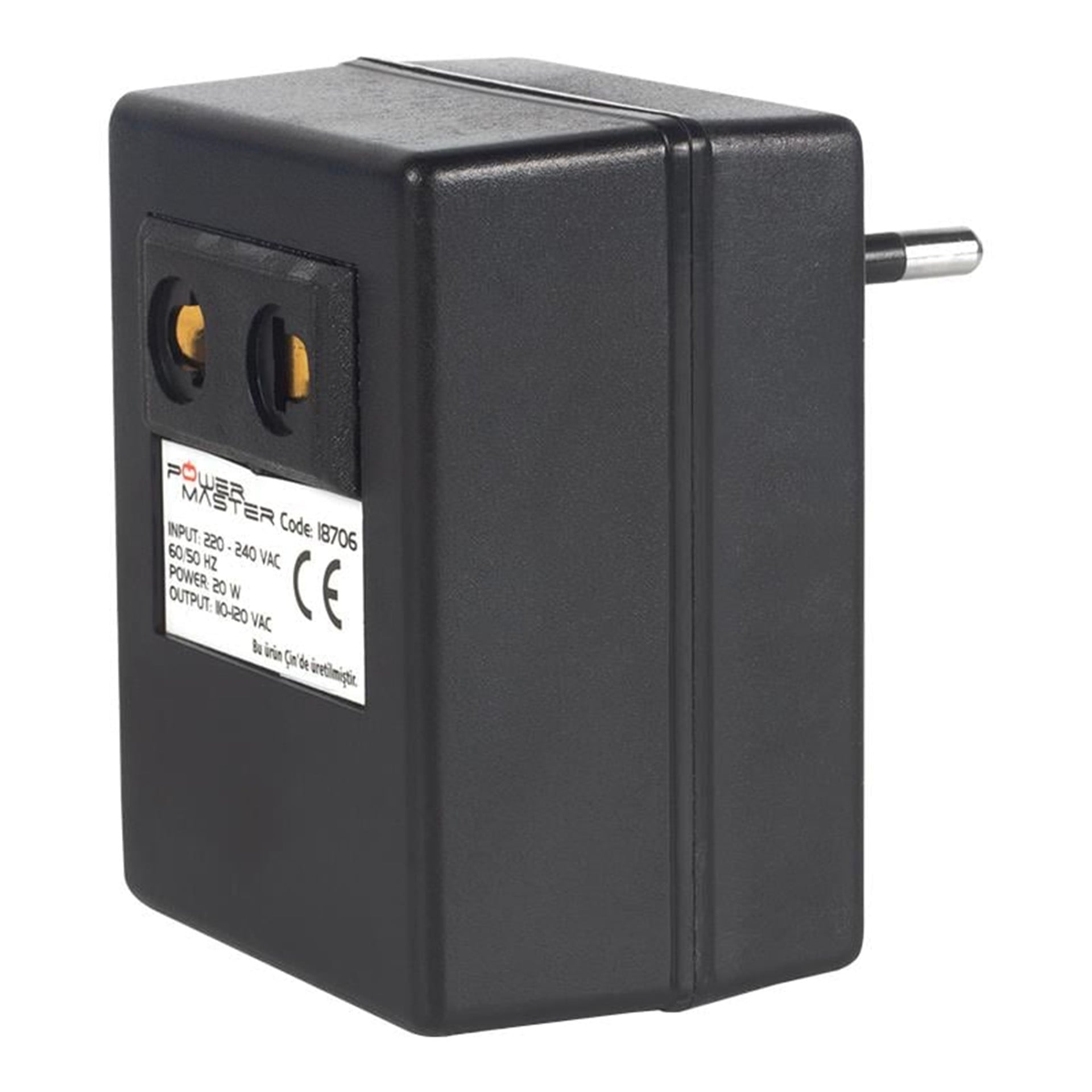 Powermaster Powermaster PM-18706 220-110Volt 20VA AC/AC Dönüştürücü Transformatör - Adaptörler