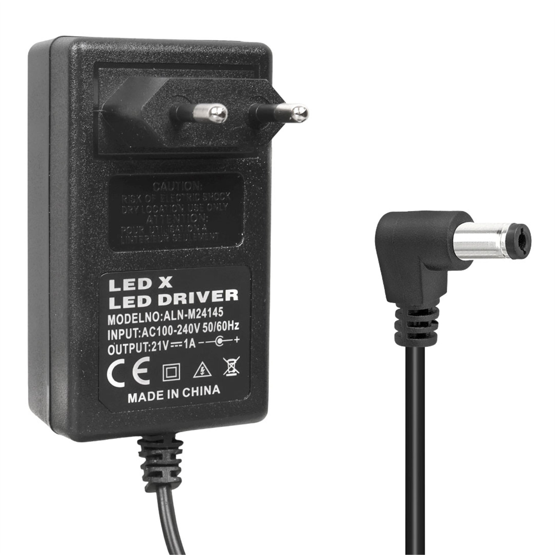 Powermaster Powermaster PM-19255 21 Volt - 1 Amper - 21 Watt 5.5*2.5 Mm L Uçlu Şarjlı Matkap Adaptörü - Matkap Adaptörü