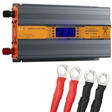 POWERMASTER PM-2000A 12 VOLT 2000 WATT LED EKRANLI POWER INVERTER (İNGİLİZ SOKET)