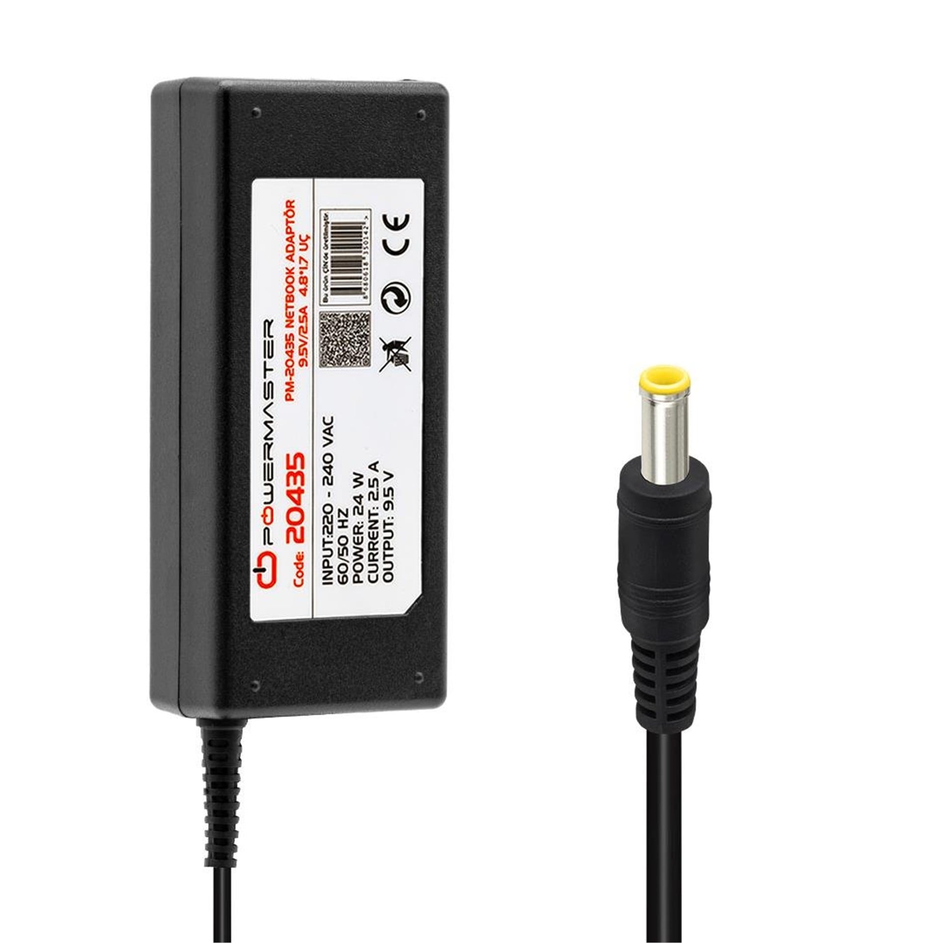 Powermaster Powermaster PM-20435 9.5 Volt - 2.5 Amper 4.8*1.7 Mm Uçlu Adaptör (Asus Notebook) - Laptop Adaptörleri