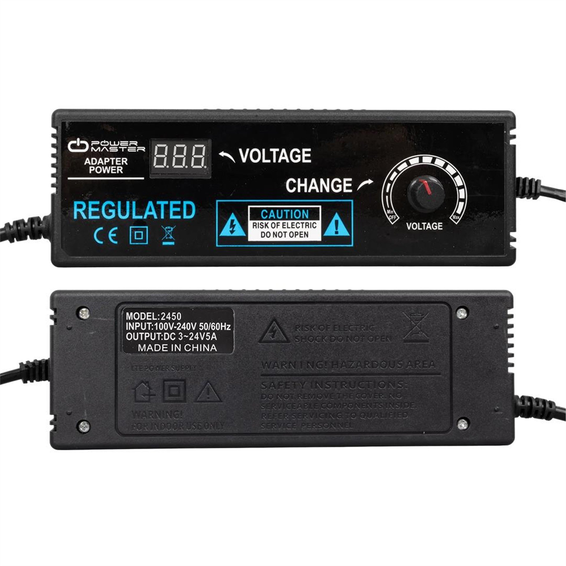 Powermaster Powermaster PM-22381 3 Volt - 24 Volt - 5 Amper 5.5*2.5 Mm Uçlu Voltaj Kademeli Adaptör - Akü Şarj Cihazları