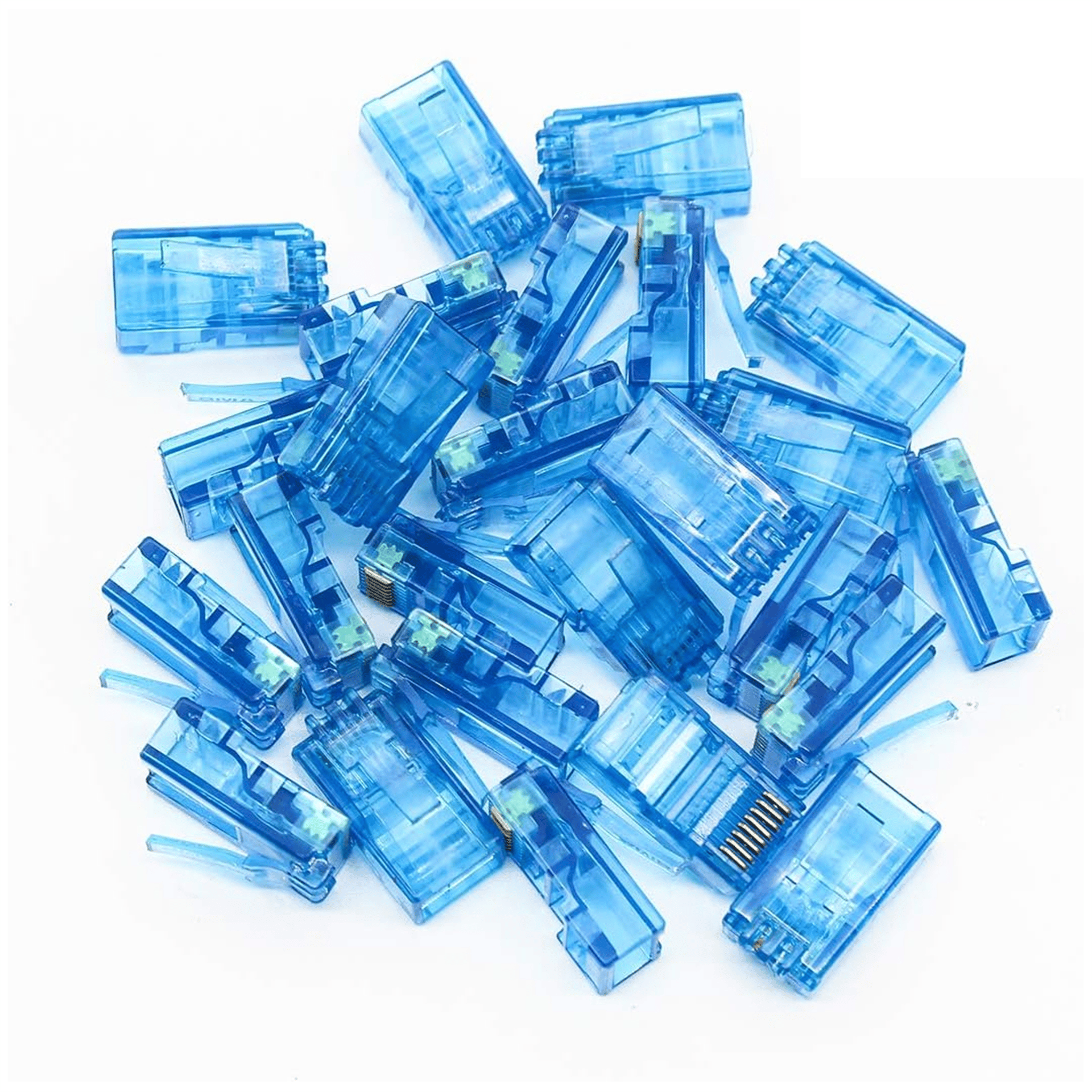 Powermaster Powermaster PM-22702 RJ45 RJ45 CAT6 8P/8C Mavi Soket (100'lü Paket) - Fiş - Jack - Şase