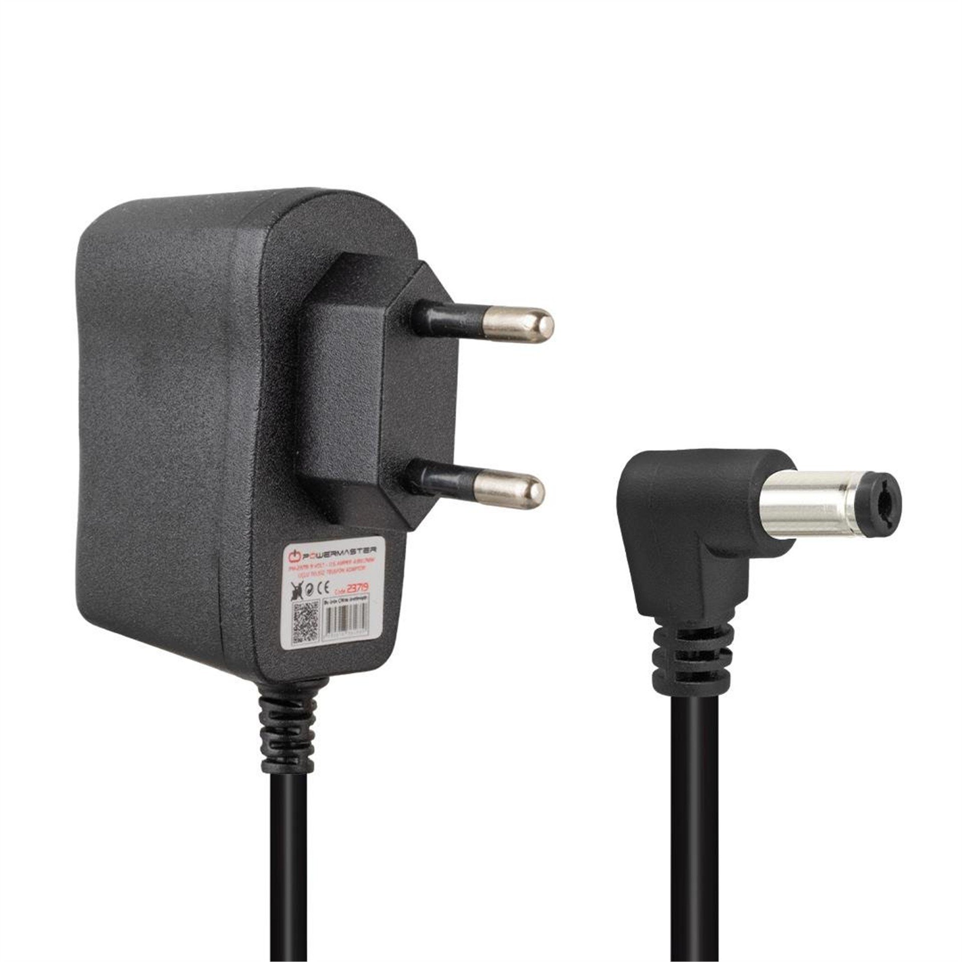Powermaster Powermaster PM-23719 9 Volt - 0.5 Amper 5.5*2.5 Mm L Uçlu Panasonic Telsiz Telefon Adaptör - Adaptörler