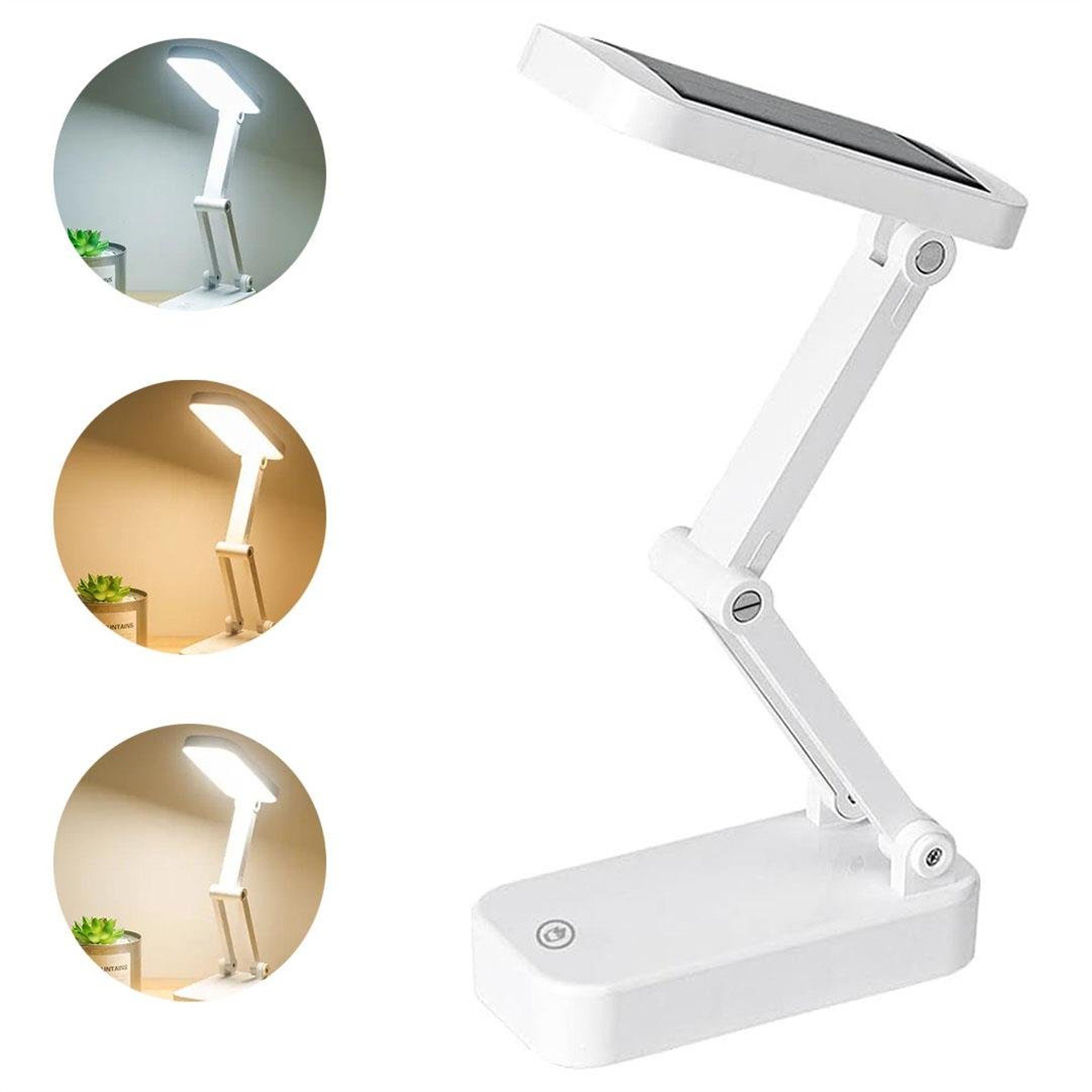 Powermaster Powermaster PM-24440 Katlanabilir Dokunmatik Tuşlu Solar / Şarjlı Ledli Masa Lambası - Ledli Lambalar