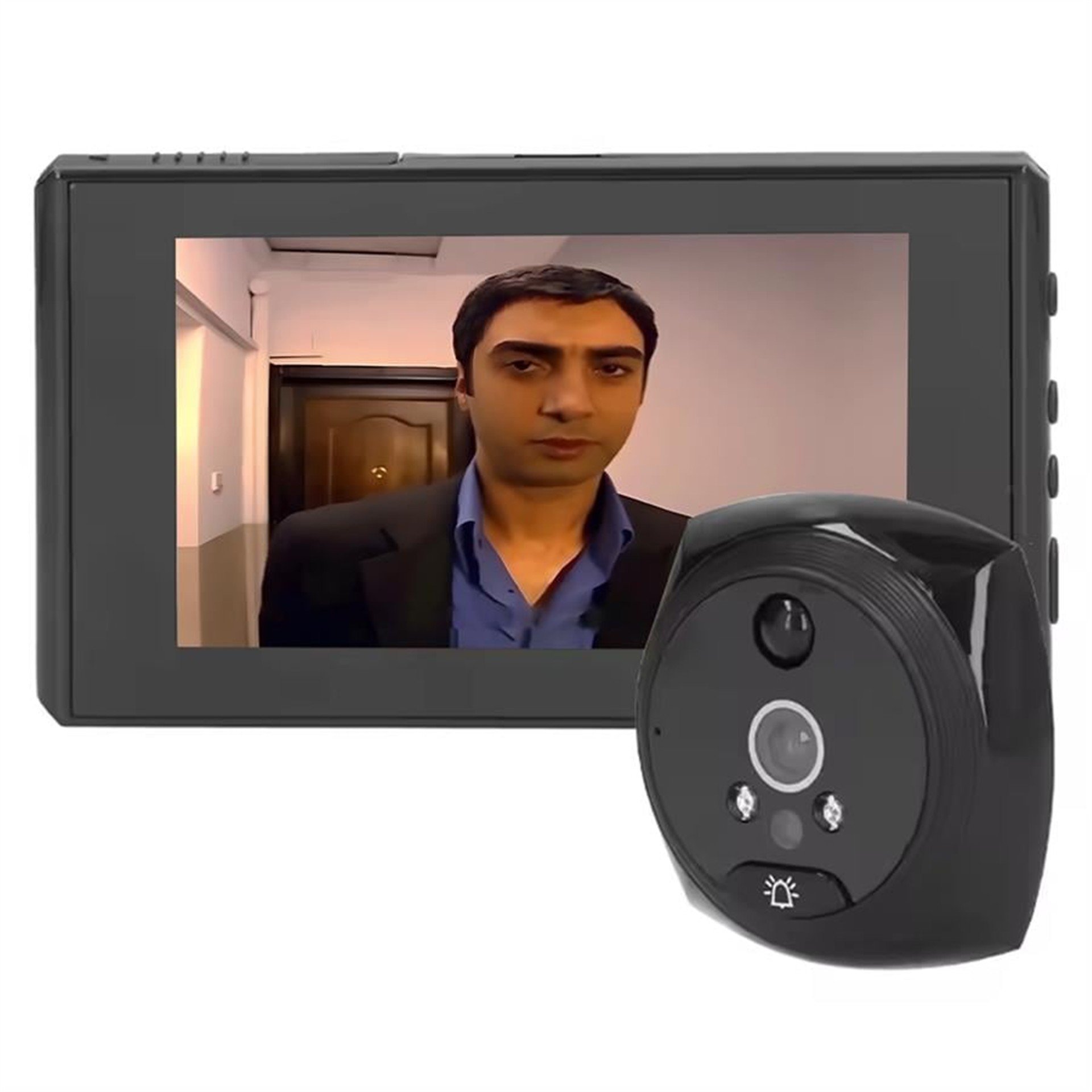 Powermaster Powermaster PM-24933 3.5 Inch Kameralı Akıllı Kapı Zili - Kapı Zilleri-Alarm