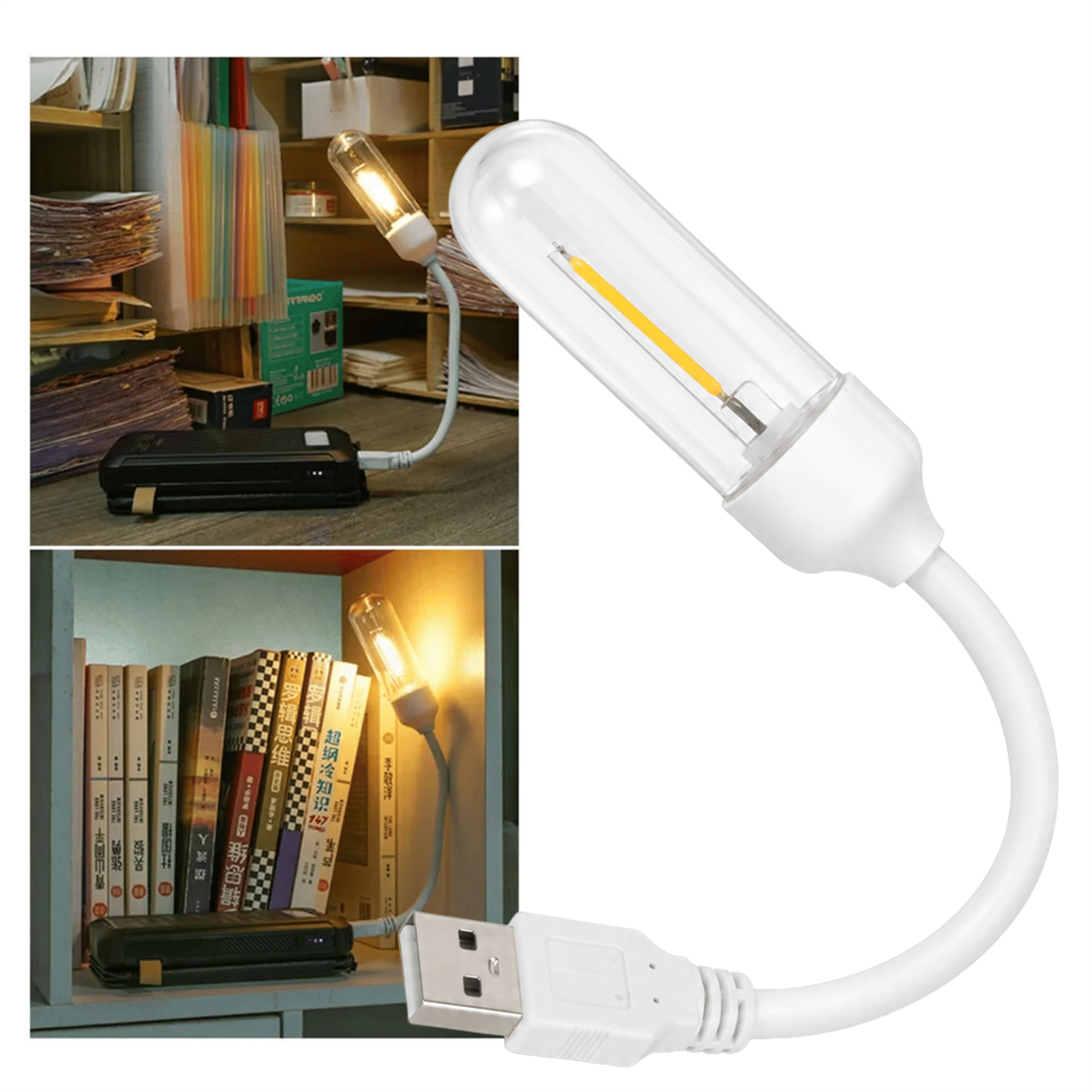 Powermaster Powermaster PM-25792 Esnek Gövdeli USB Günışığı COB Led Edison Masa ve Kitap Okuma Lambası - Gece Lambaları