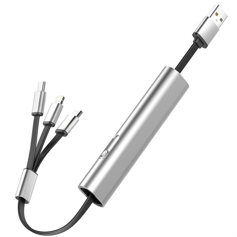 Powermaster PM-25800 3İn1  (Micro USB - Lightning - Type C) Telefon Şarj Kablosu