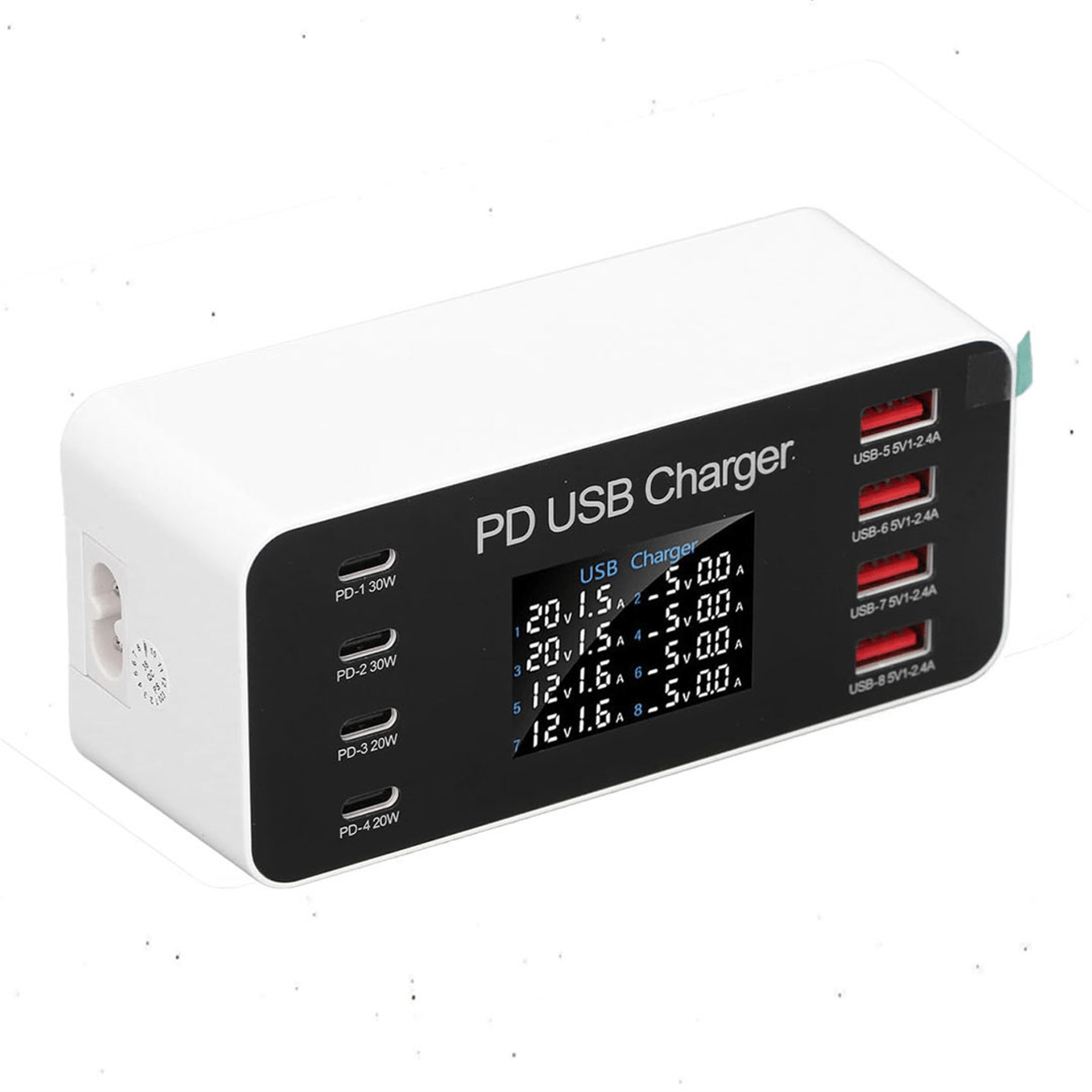 Powermaster Powermaster PM-26056 8 Port USB+PD Şarj İstasyonu (4 USB+ 4 PD) - Şarj Cihazları