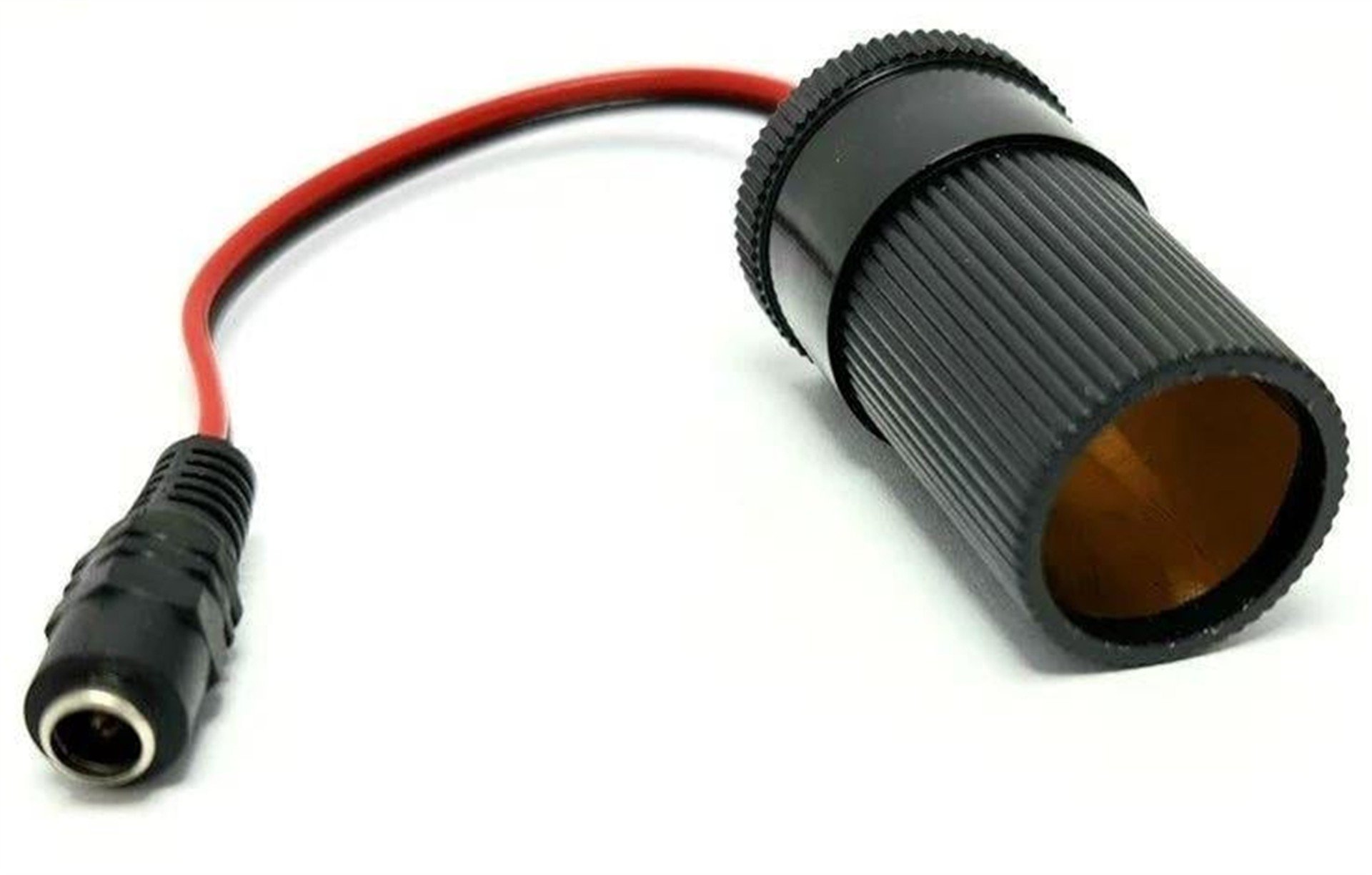 Powermaster PowerMaster PM-28526 DC 5.5x2.5mm Dişi - Oto Çakmak Soketi Çevirici Adaptör Kablosu - Fiş - Jack - Şase - Buton - Konnektör
