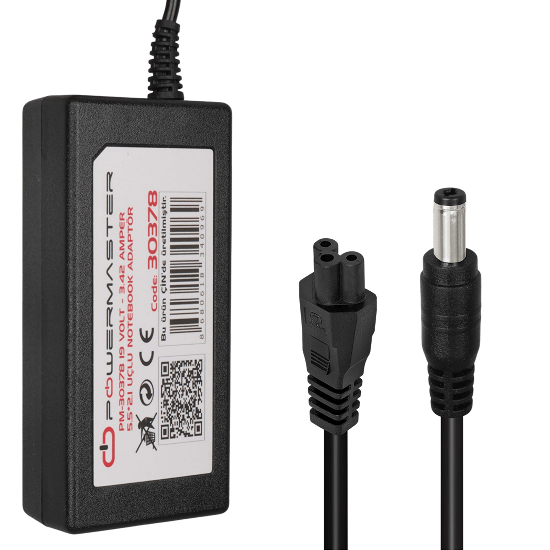 Powermaster Powermaster PM-30378 19 Volt - 3.42 Amper 5.5*2.1 Mm Uçlu Adaptör (Acer Notebook) - Laptop Adaptörleri