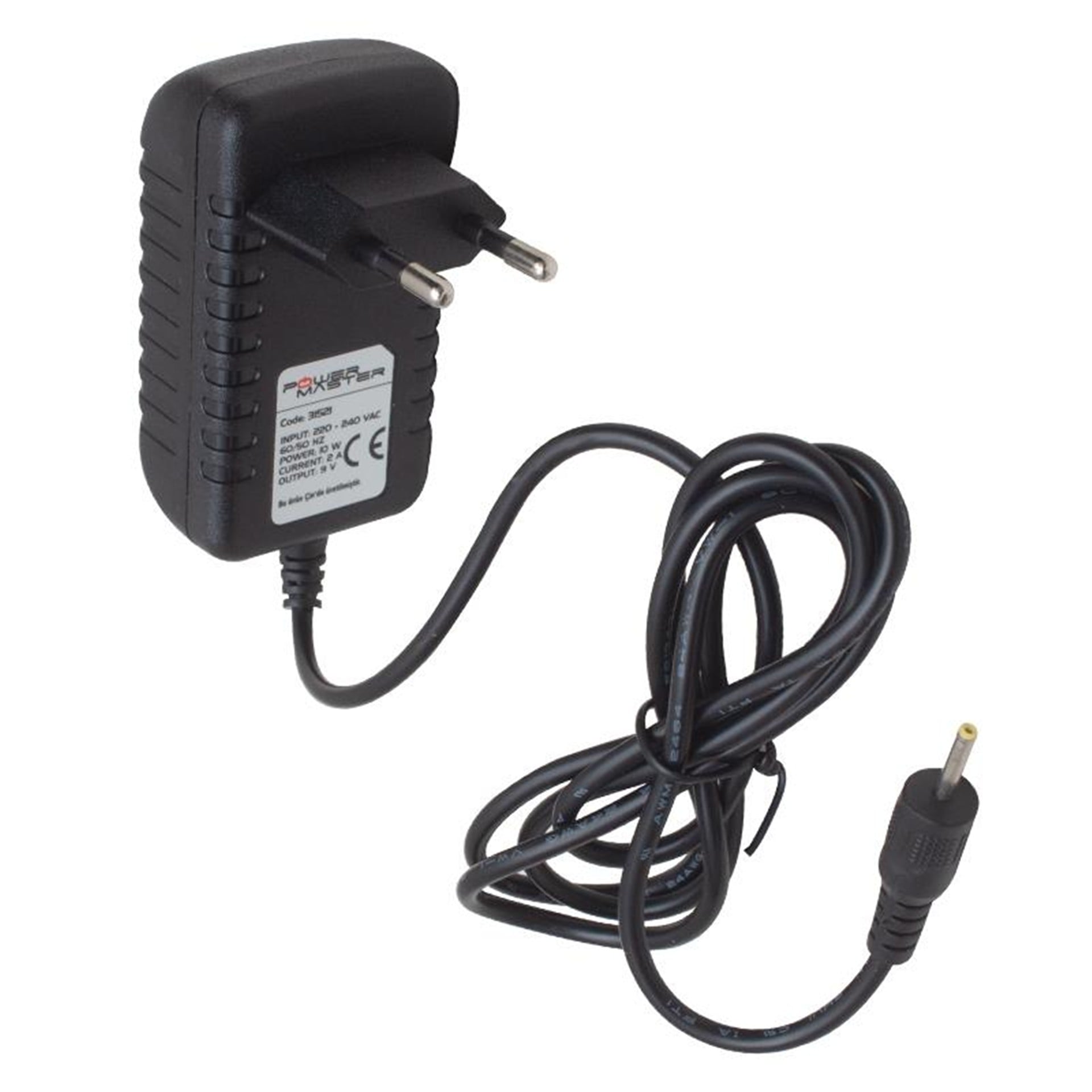 Powermaster Powermaster PM-31521 9 Volt - 2 Amper 2.5*0.7 Mm İnce Uç Tablet Pc Adaptörü - Adaptörler
