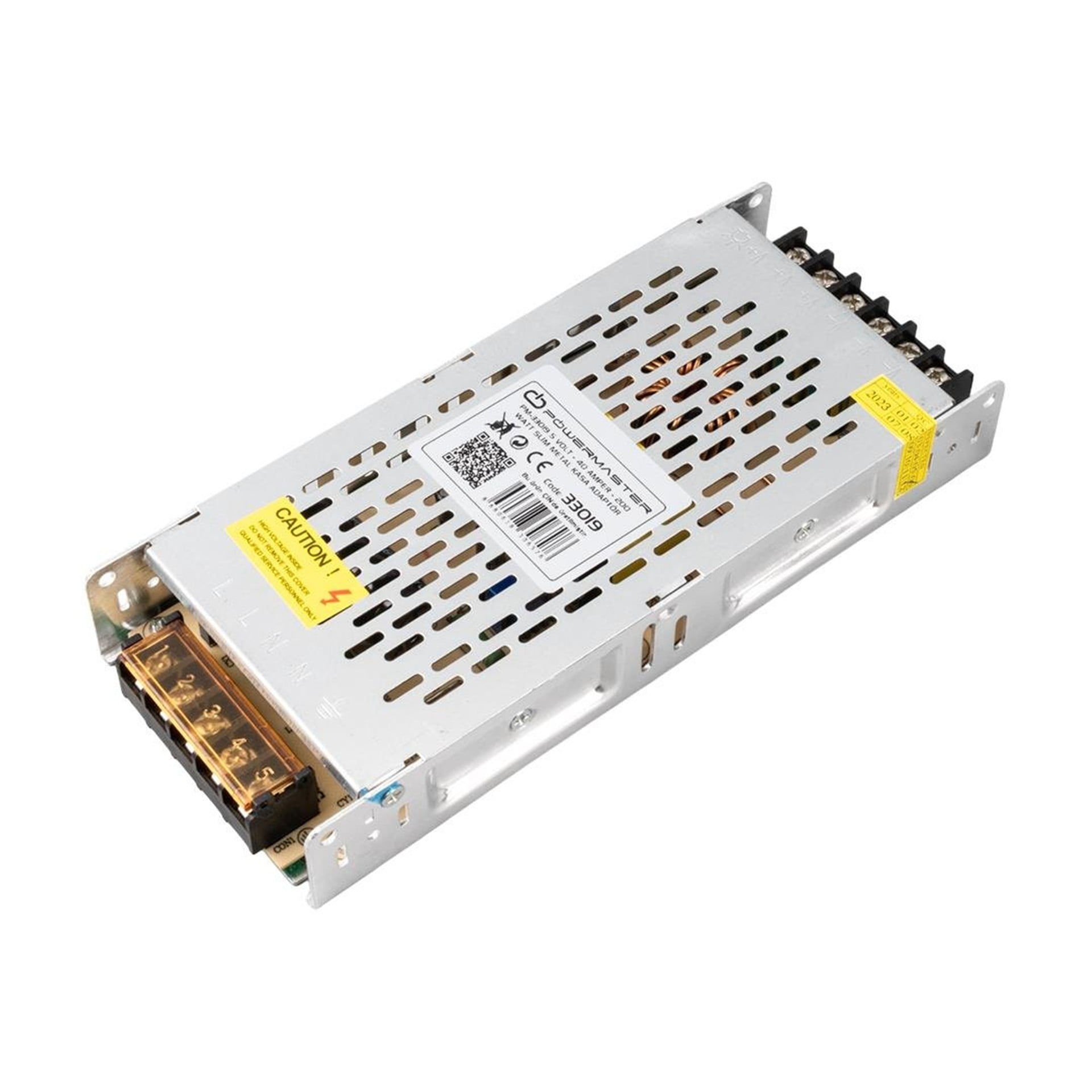 Powermaster Powermaster PM-33019 5 Volt - 40 Amper Slim Metal Kasa Adaptör - Adaptörler