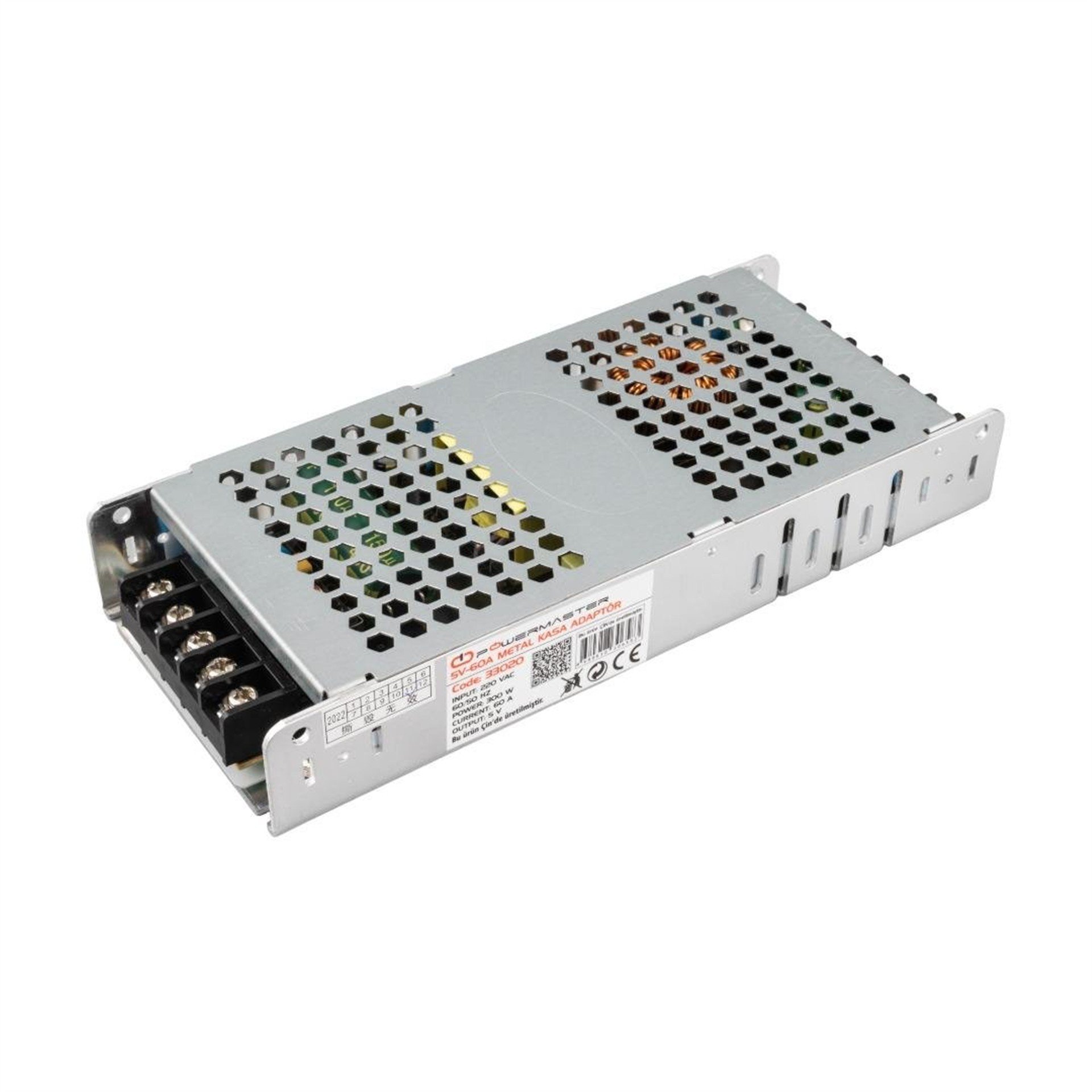 Powermaster Powermaster PM-33020 5 Volt - 60 Amper Slim Metal Kasa Adaptör (P10 Paneller İçin) - Adaptörler