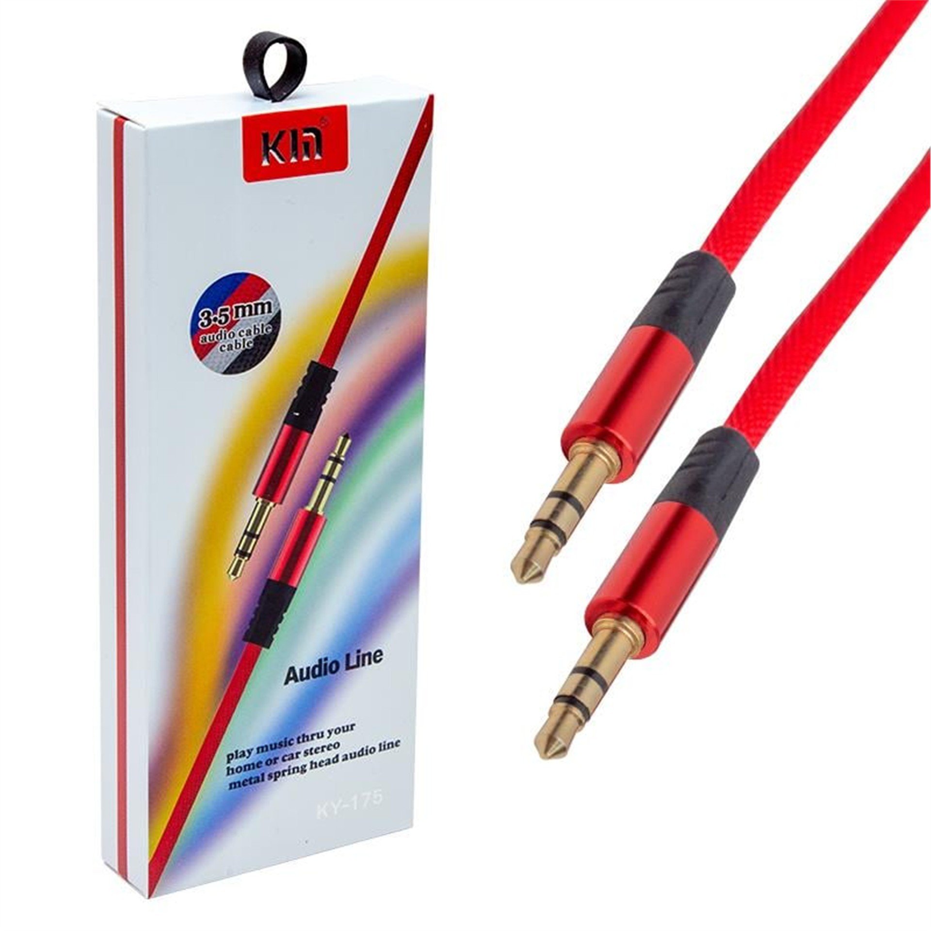 Powermaster Powermaster Pm-3777 3.5 Mm Erkek/Erkek Kırmızı Stereo Aux Kablo - AUX Kablolar