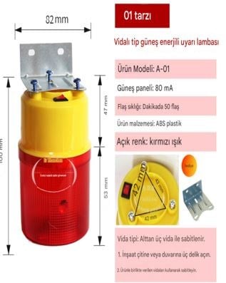 POWERMASTER PM-39271 SOLAR İKAZ LAMBASI