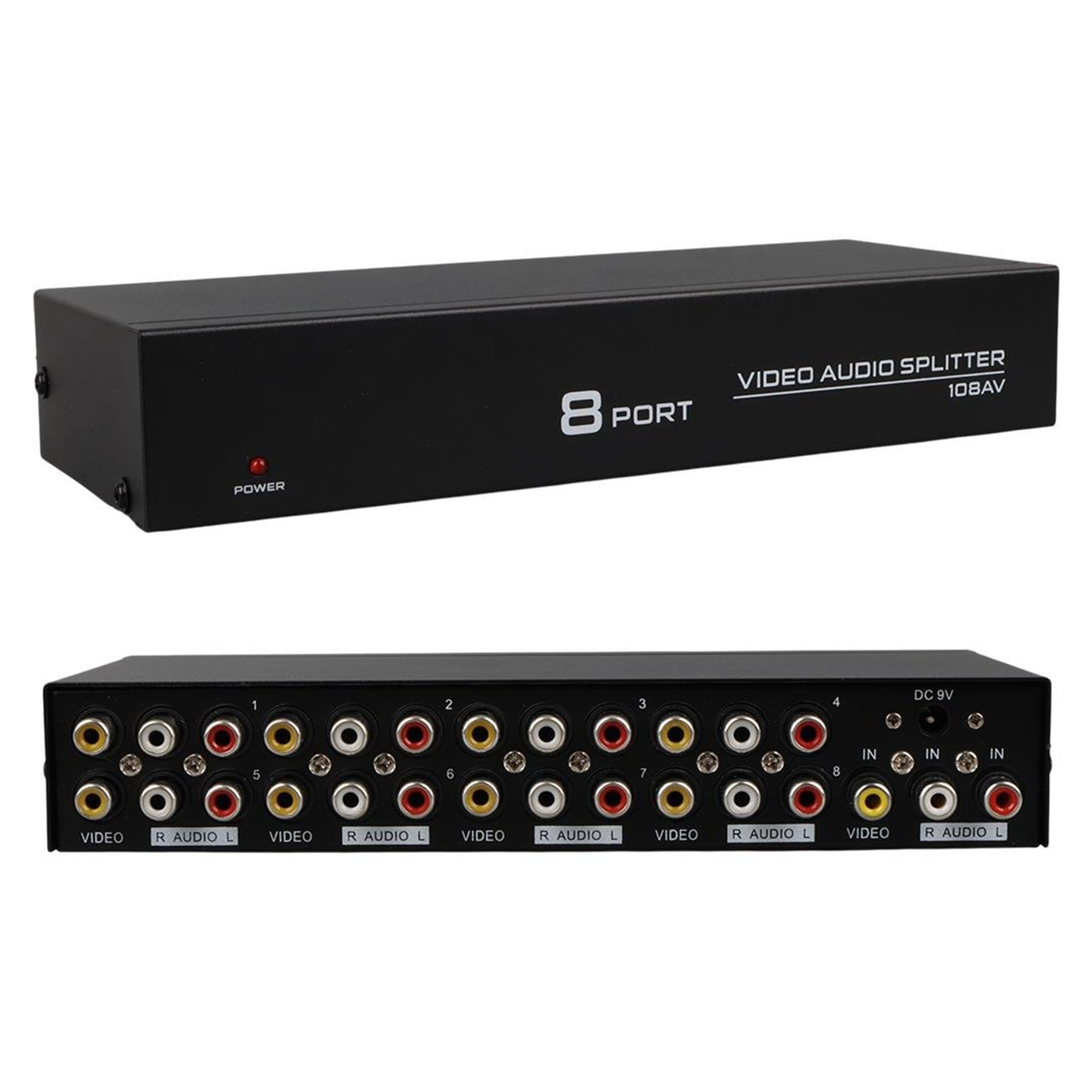 Powermaster PowerMaster PM-4832 8 Port Video Stereo Audio Dağıtıcı Çoğaltıcı 1024X768-85HZ - Çevirici Dağıtıcı