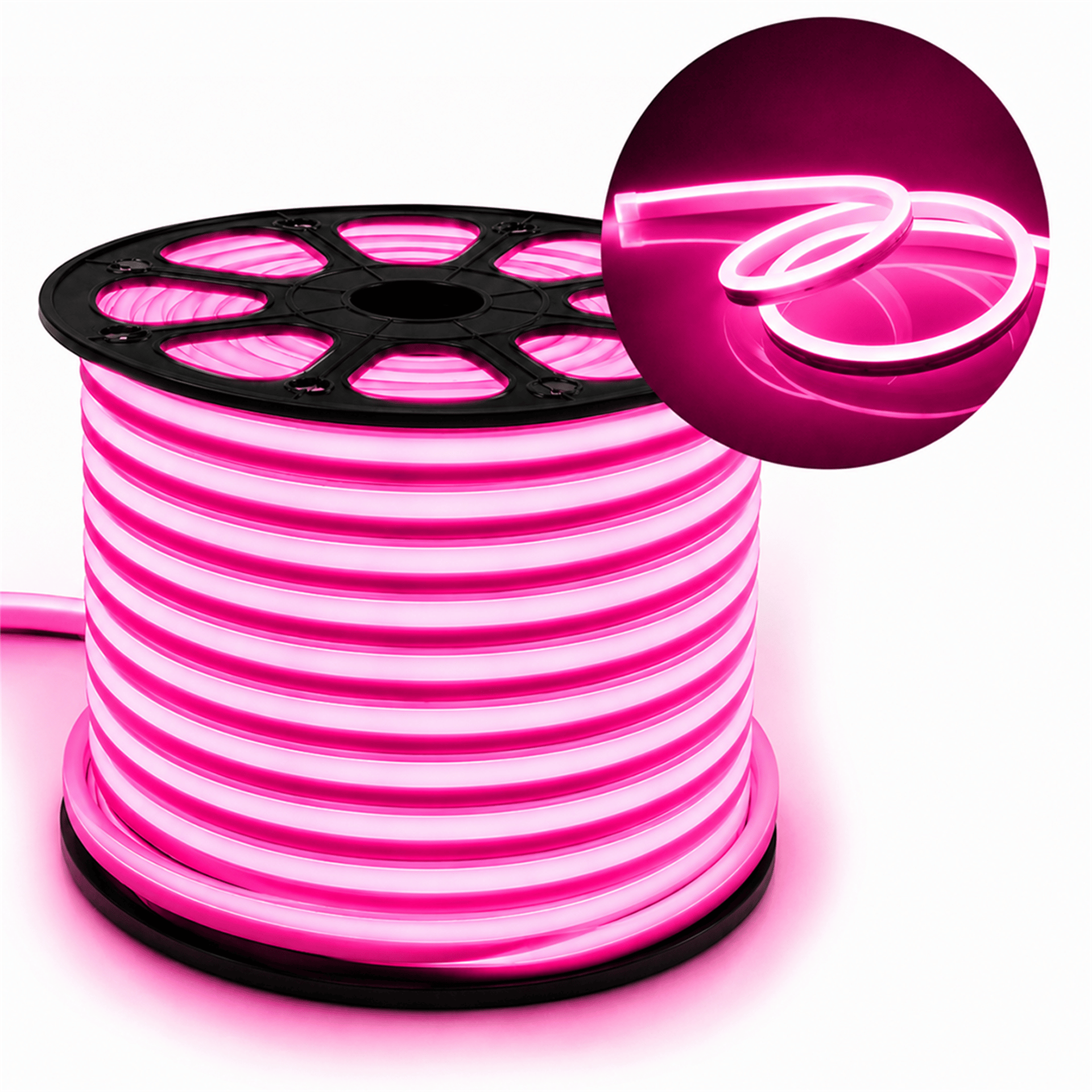 Powermaster Powermaster PM-5290 Silikon Kaplama 12 Volt 100 Metre Pembe Neon Led Şerit Aydınlatma - Neon Şerit Led