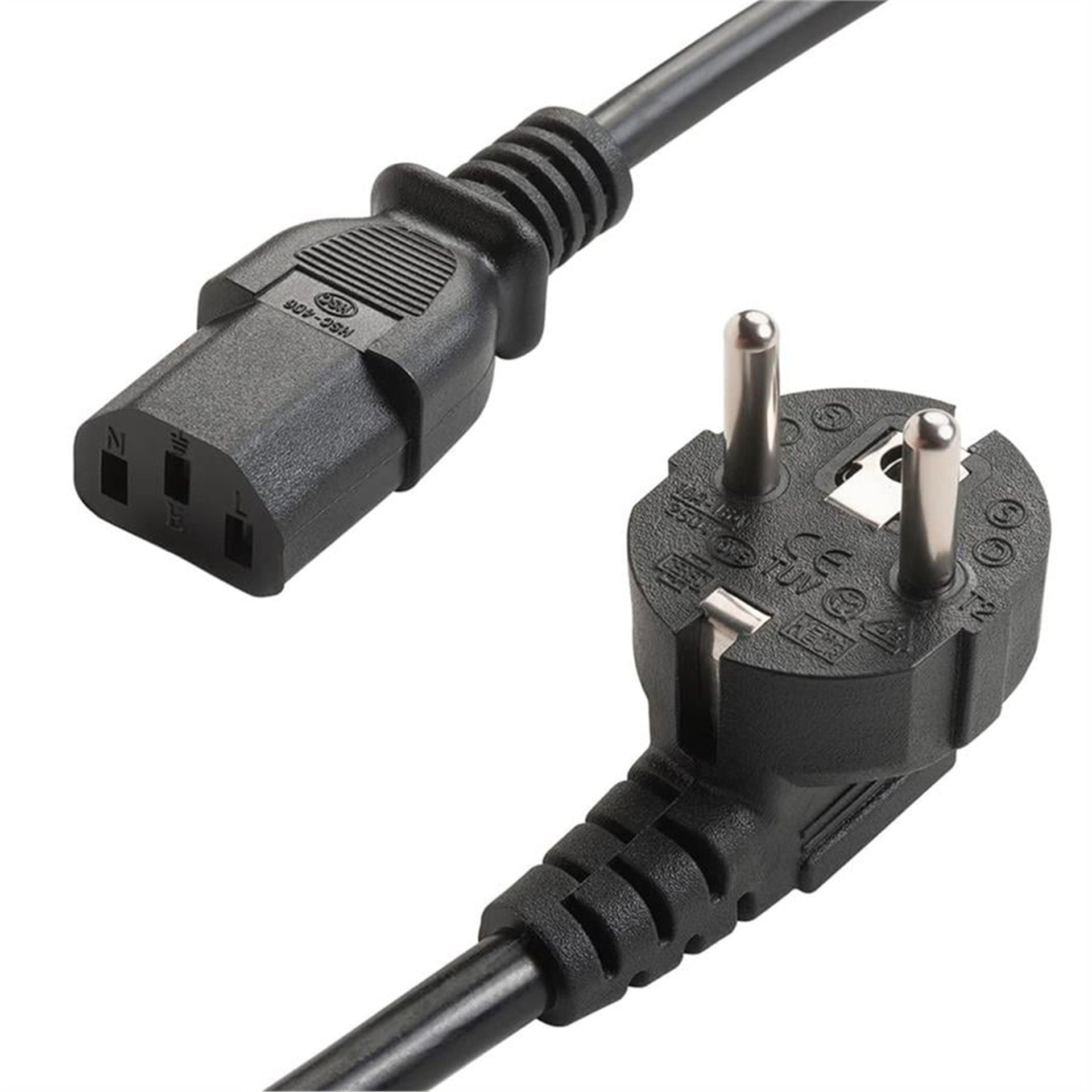 Powermaster PowerMaster PM-568 1.5 Metre PC Power Güç Kablosu 3x1mm² IEC-60320 C13 (Dişi) - Schuko/Tip F (Erkek) Fiş Uçlu - Power Güç Kabloları