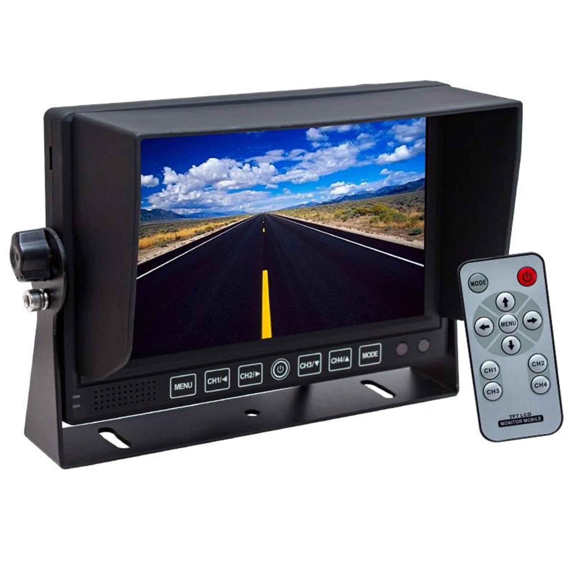 Powermaster Powermaster PM-5880 7'' Dörde Bölünebilen Quad 12V-24V 4 Kanal AV Girişli Monitör - Araç Tv Monitör