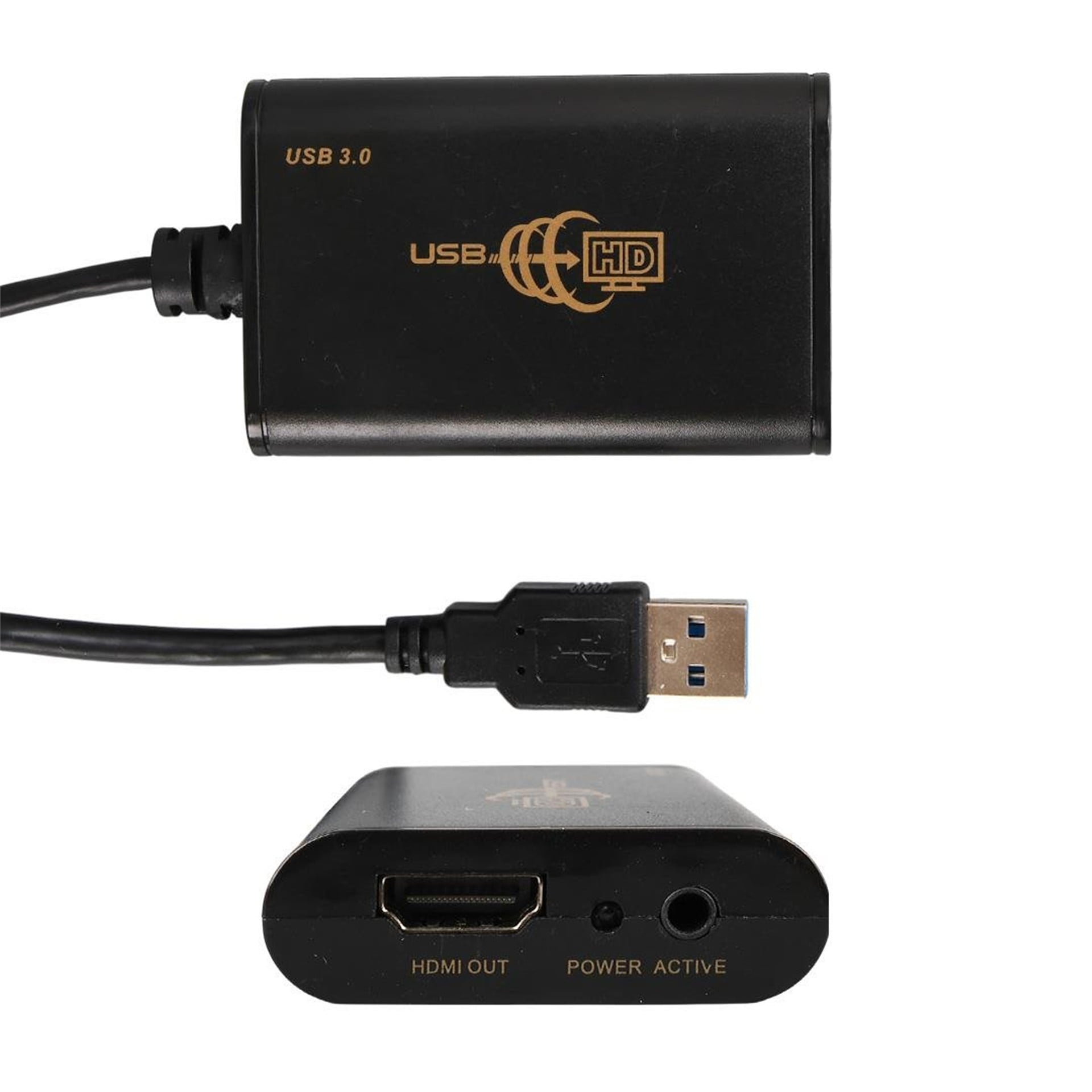 Powermaster PowerMaster PM-7590 USB 3.0 TO HDMI Görüntü Çevirici Adaptör Audio Ses Çıkışlı 40Cm Kablo - Çevirici Dağıtıcı
