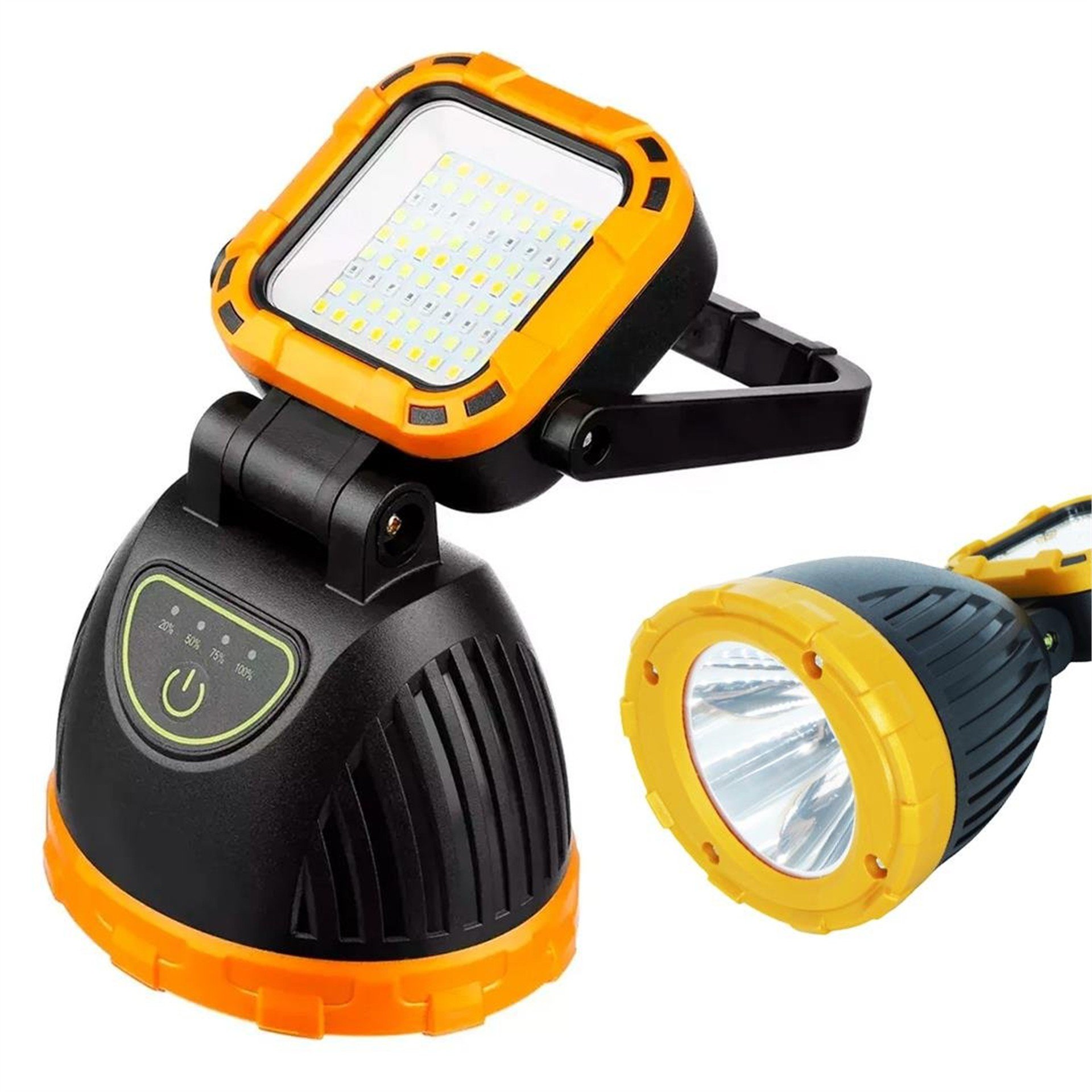 Powermaster PowerMaster PM-8033A Solar Şarjlı 6 Modlu EL Feneri Ve Işıldak Acil Durum Lambası (Beyaz Sarı Kırmızı) - Solar Işıldak